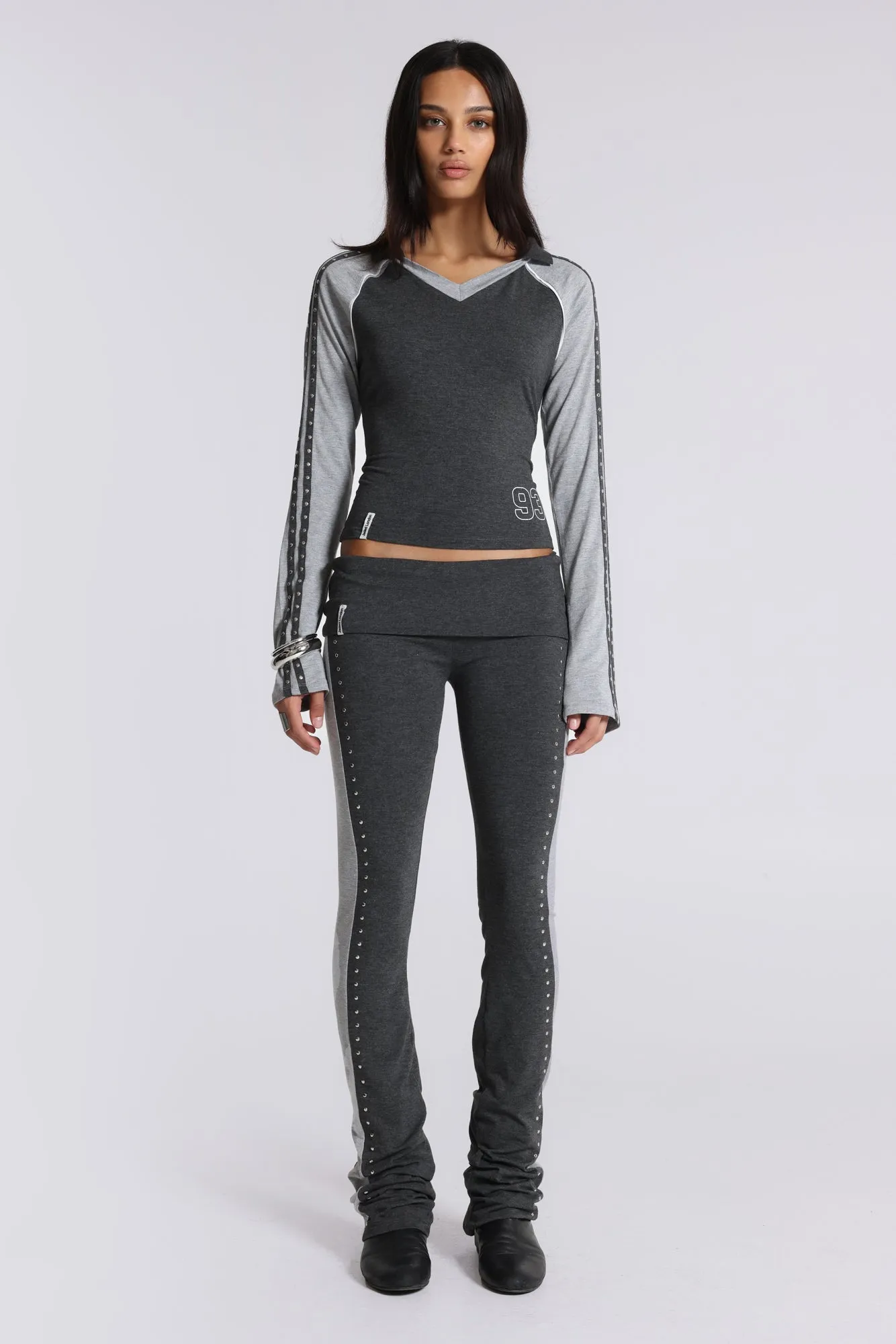 Rynna Sporty Foldover Bootcut Trousers sold by Jaded London product image thumbnail 3