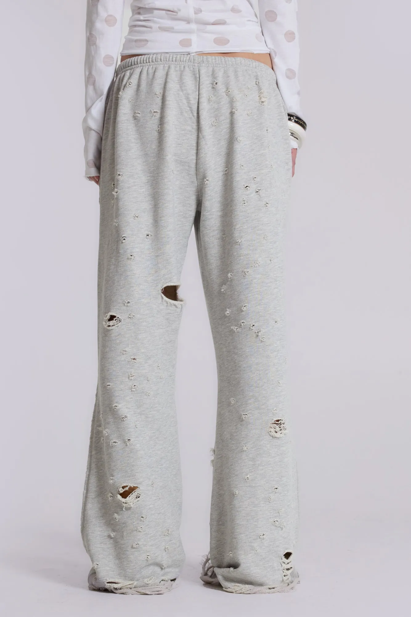 Cleo Distressed Slouchy Bootcut Joggers sold by Jaded London product image thumbnail 4