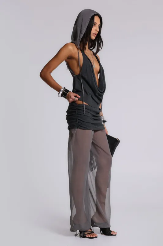 Lurien Knit Skirt Over Chiffon Trousers sold by Jaded London