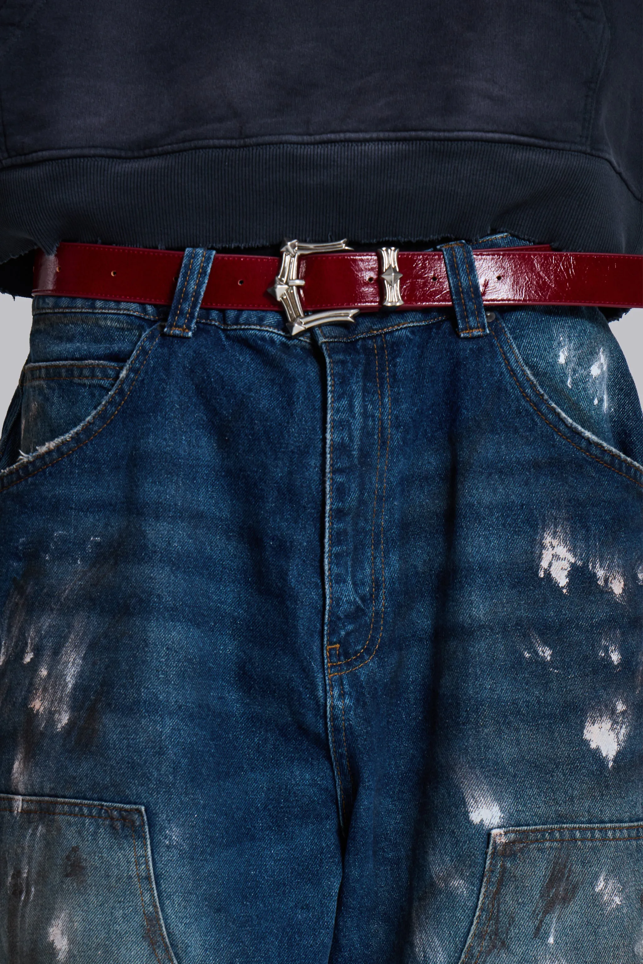 Burgundy Strike Metal Belt sold by Jaded London product image thumbnail 2