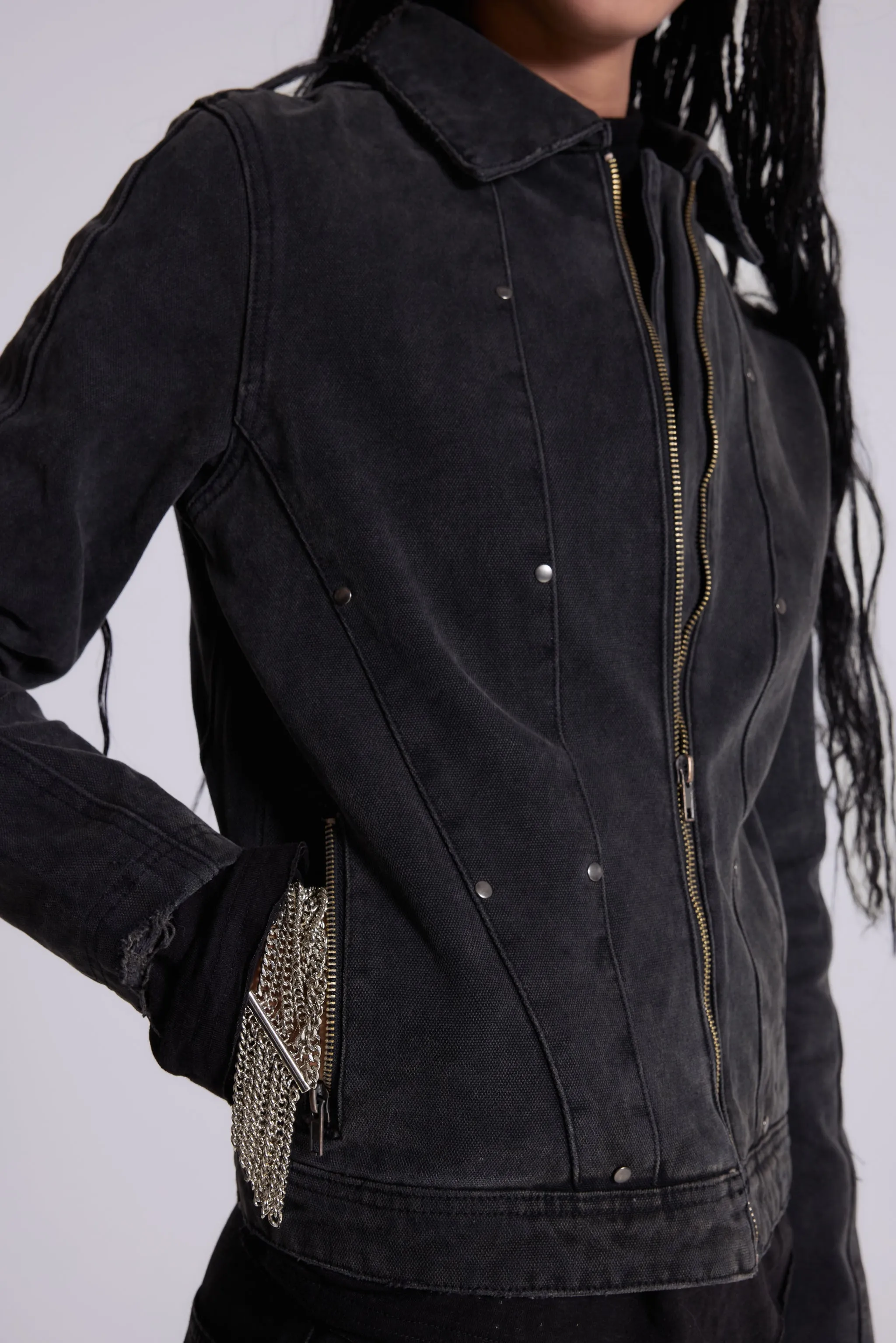 Stud Denim Jacket sold by Jaded London product image thumbnail 2