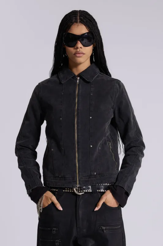 Stud Denim Jacket sold by Jaded London