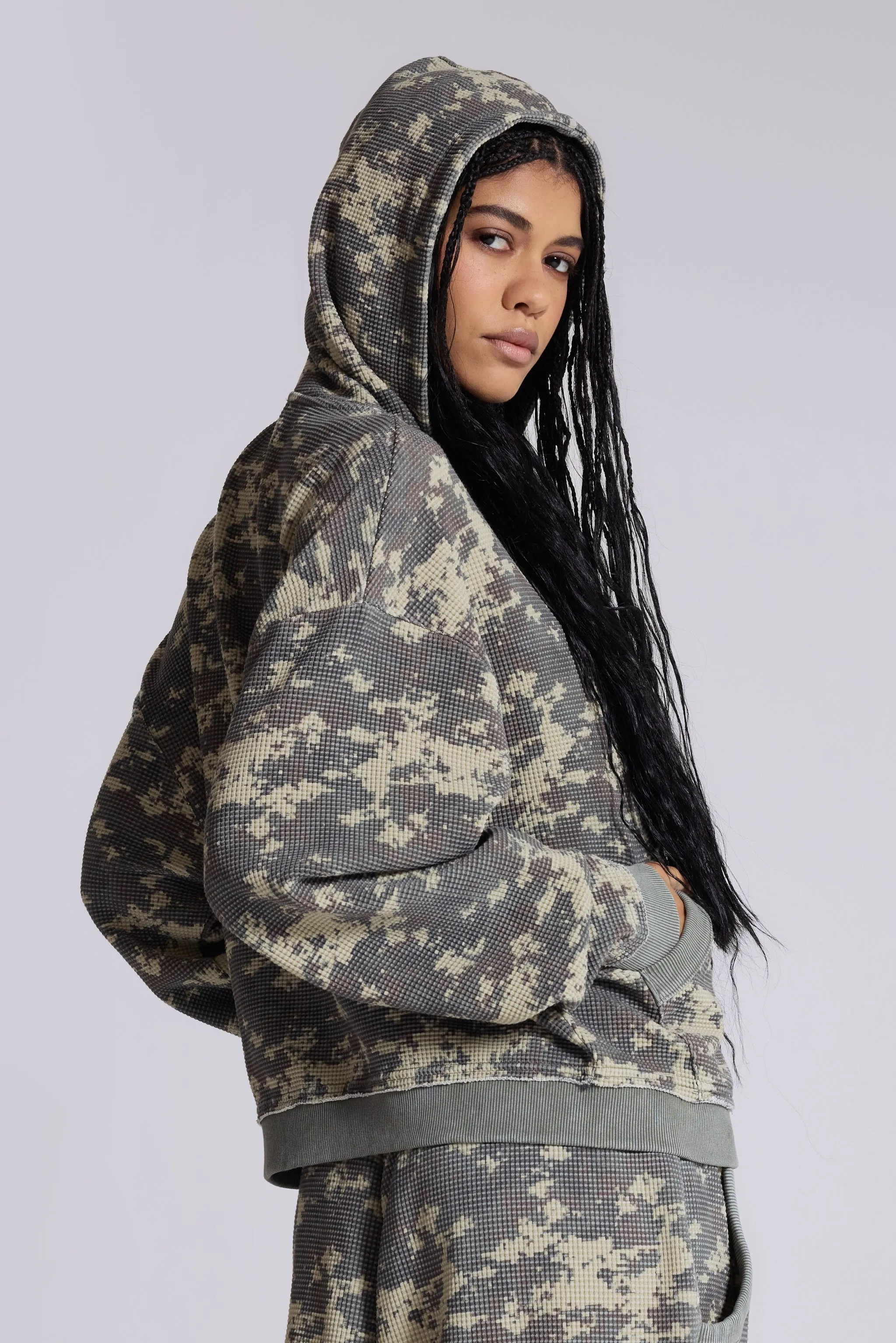 Digi Camo Waffle Hoodie sold by Jaded London product image thumbnail 3