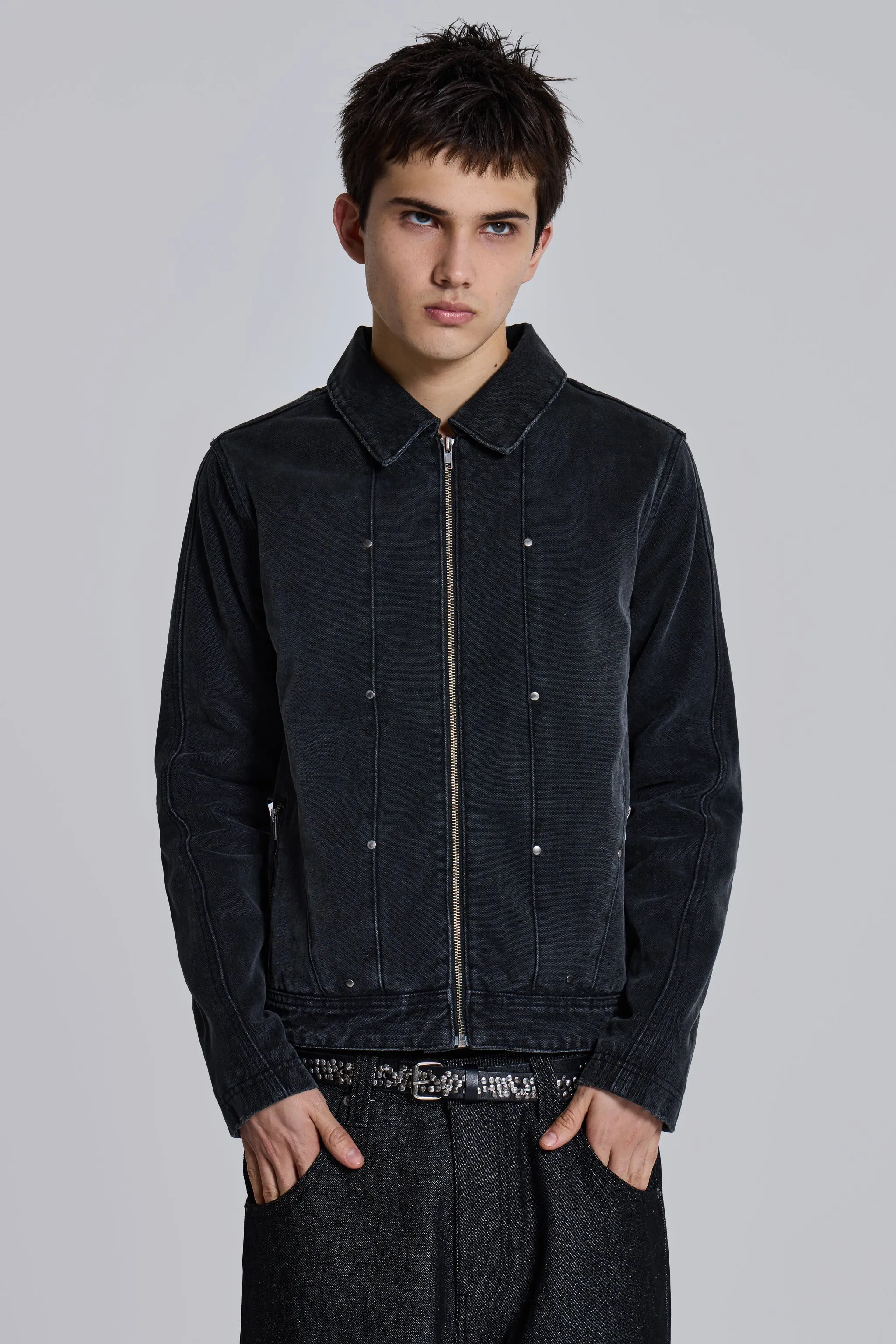 Stud Denim Jacket sold by Jaded London product image thumbnail 4