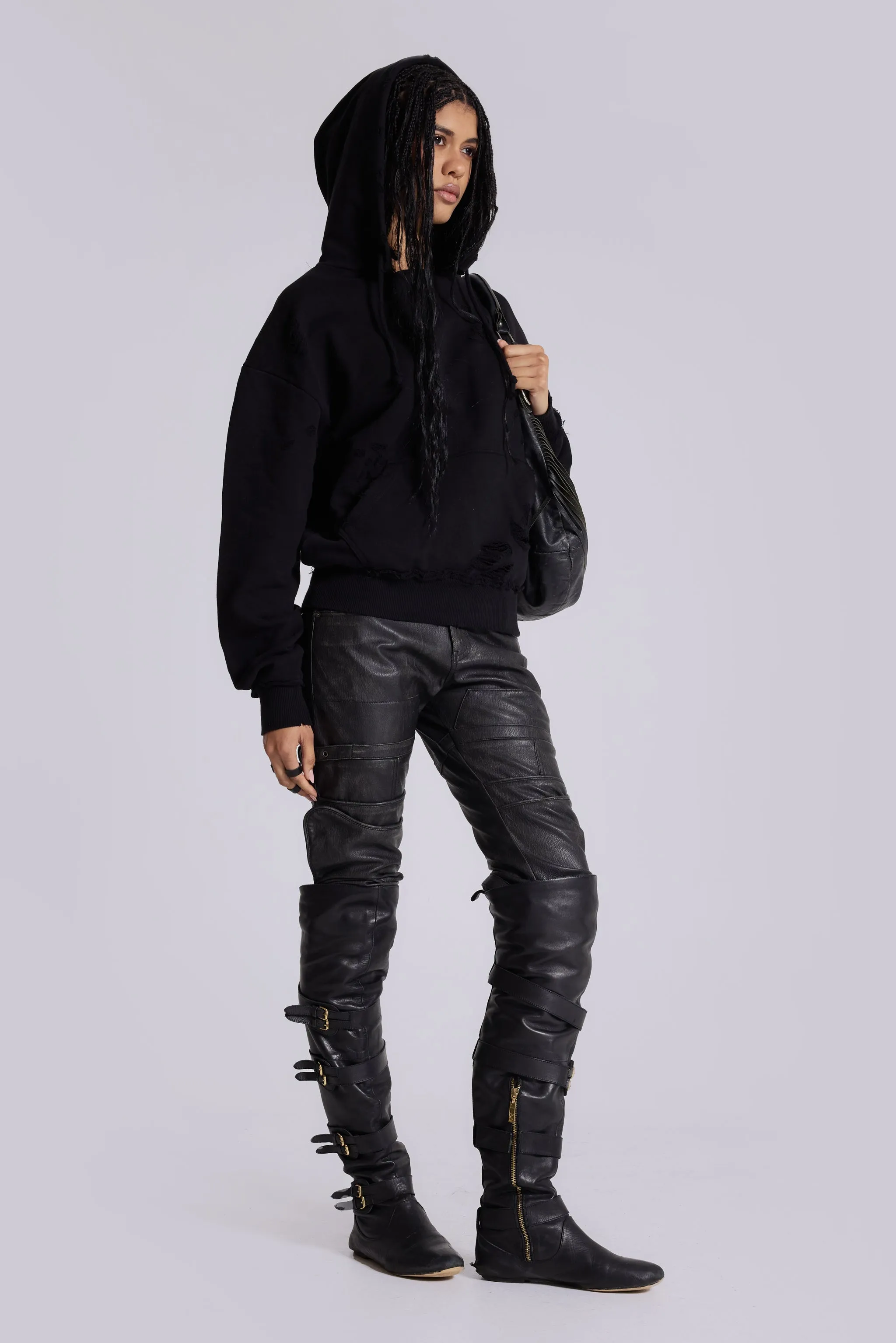 Pullover Bitten Hoodie in Black sold by Jaded London product image thumbnail 5