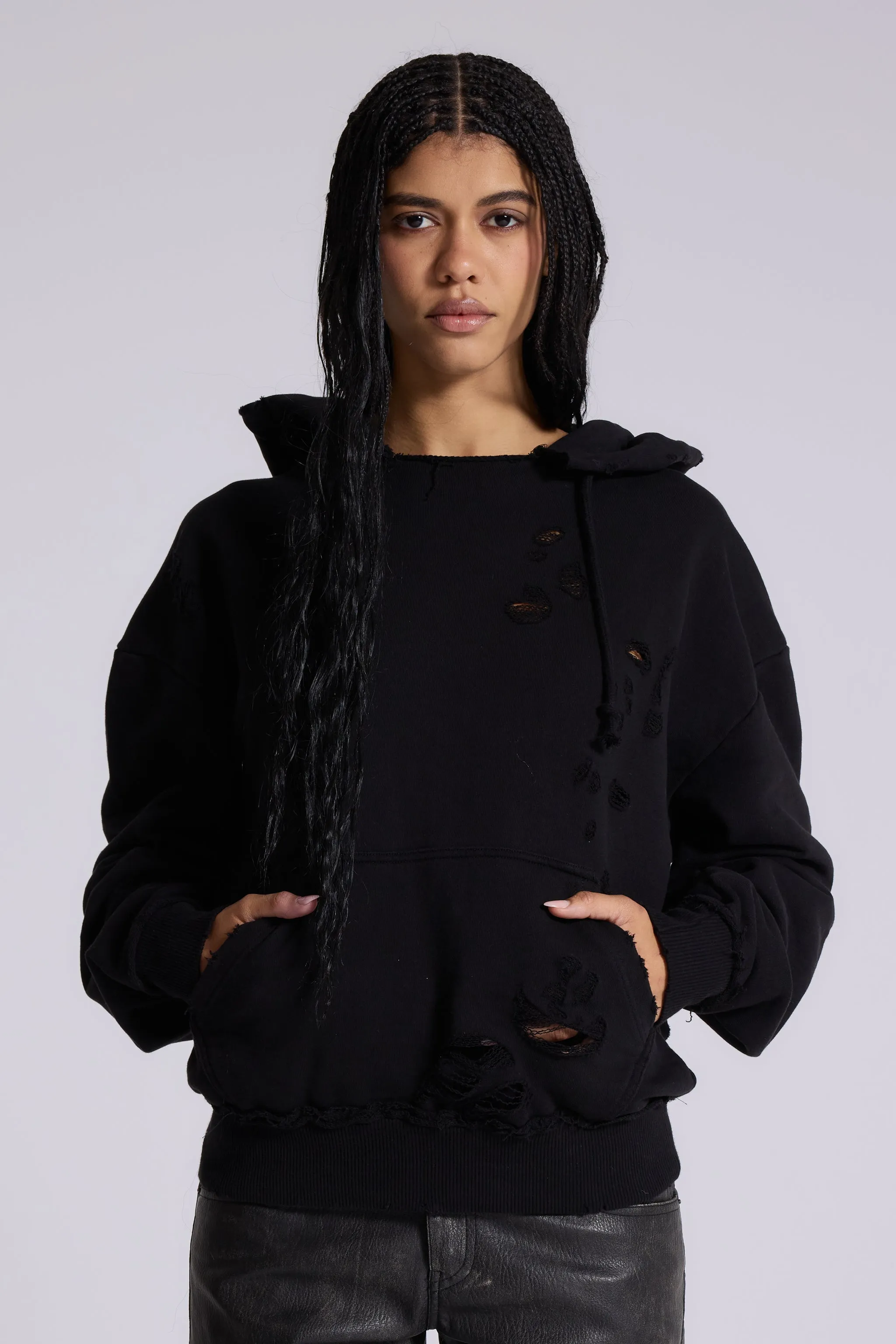 Pullover Bitten Hoodie in Black sold by Jaded London product image thumbnail 3