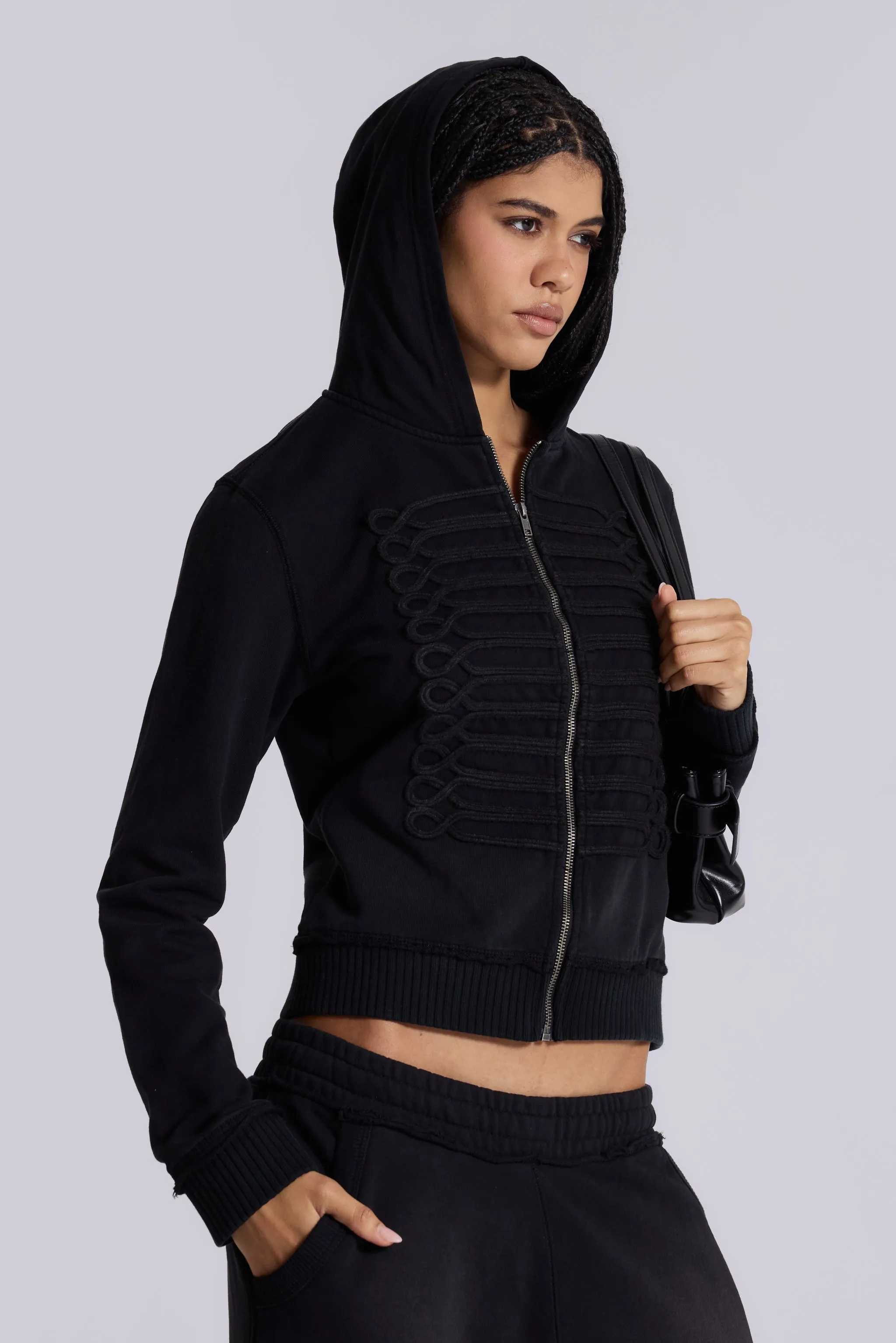 Black Military Monster Hoodie sold by Jaded London