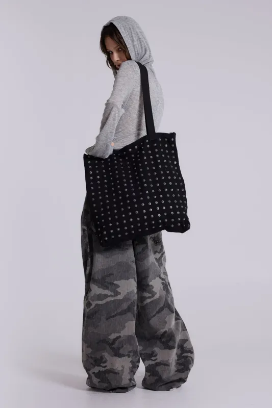 Press Stud Tote Bag sold by Jaded London