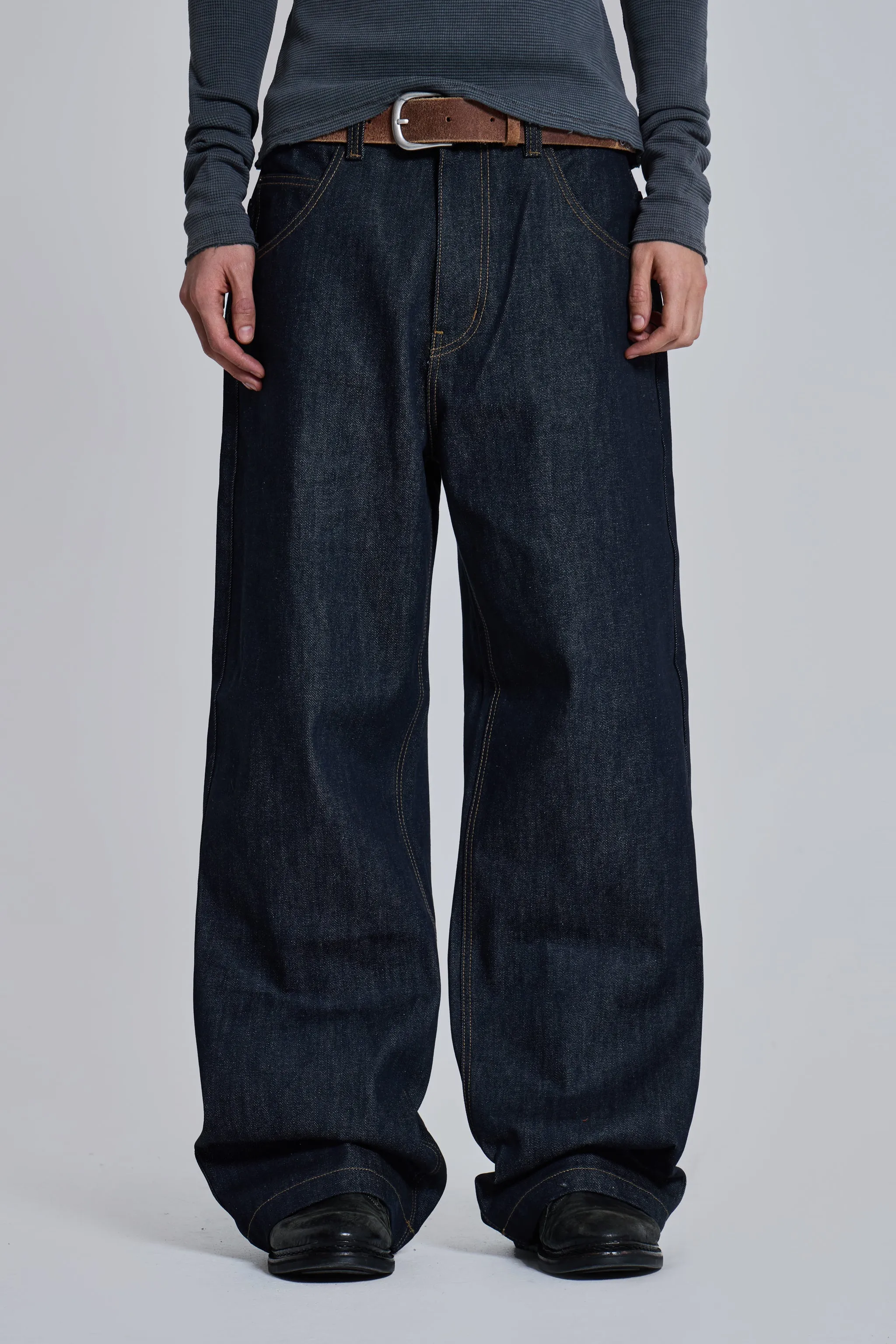 Indigo Axis Jeans sold by Jaded London