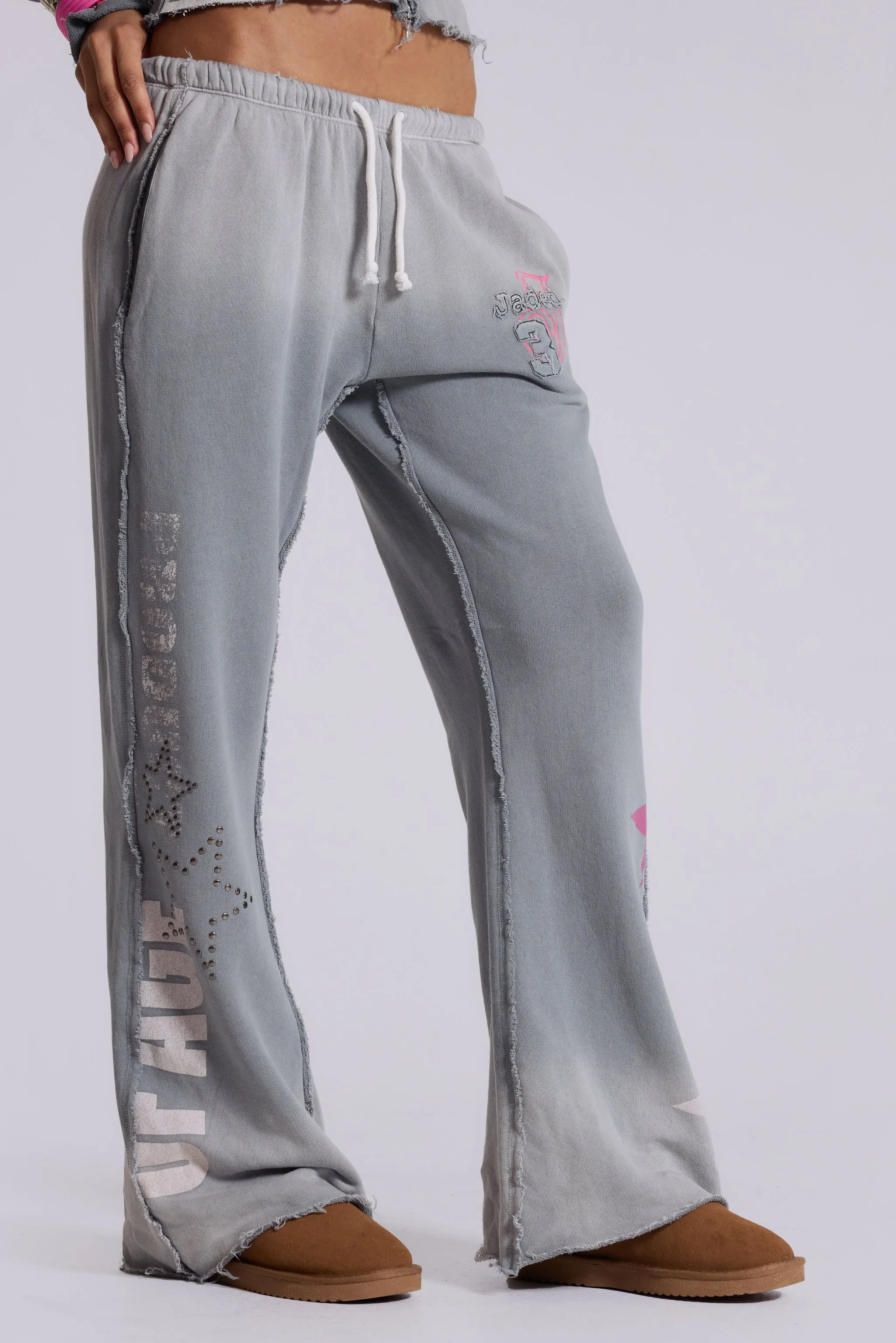 Cleo Graphic Slouchy Bootcut Jogger sold by Jaded London product image thumbnail 3