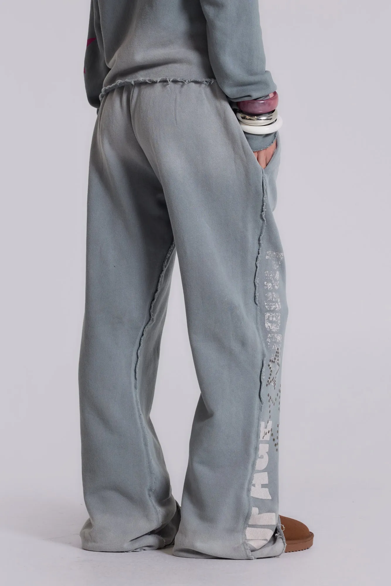 Cleo Graphic Slouchy Bootcut Jogger sold by Jaded London product image thumbnail 5