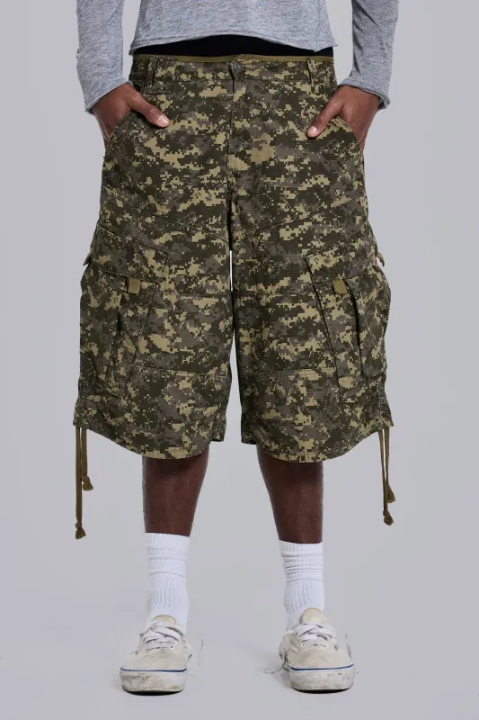 Digi Camo Cadet Shorts sold by Jaded London