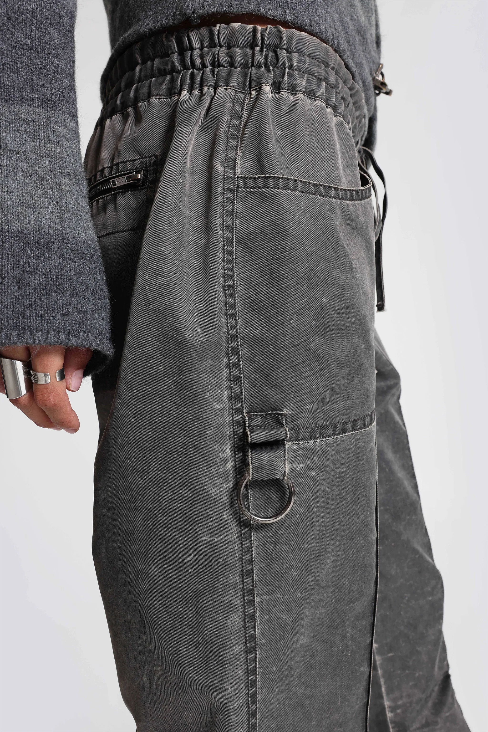 Vire Washed Satin Bootcut Cargos sold by Jaded London product image thumbnail 4