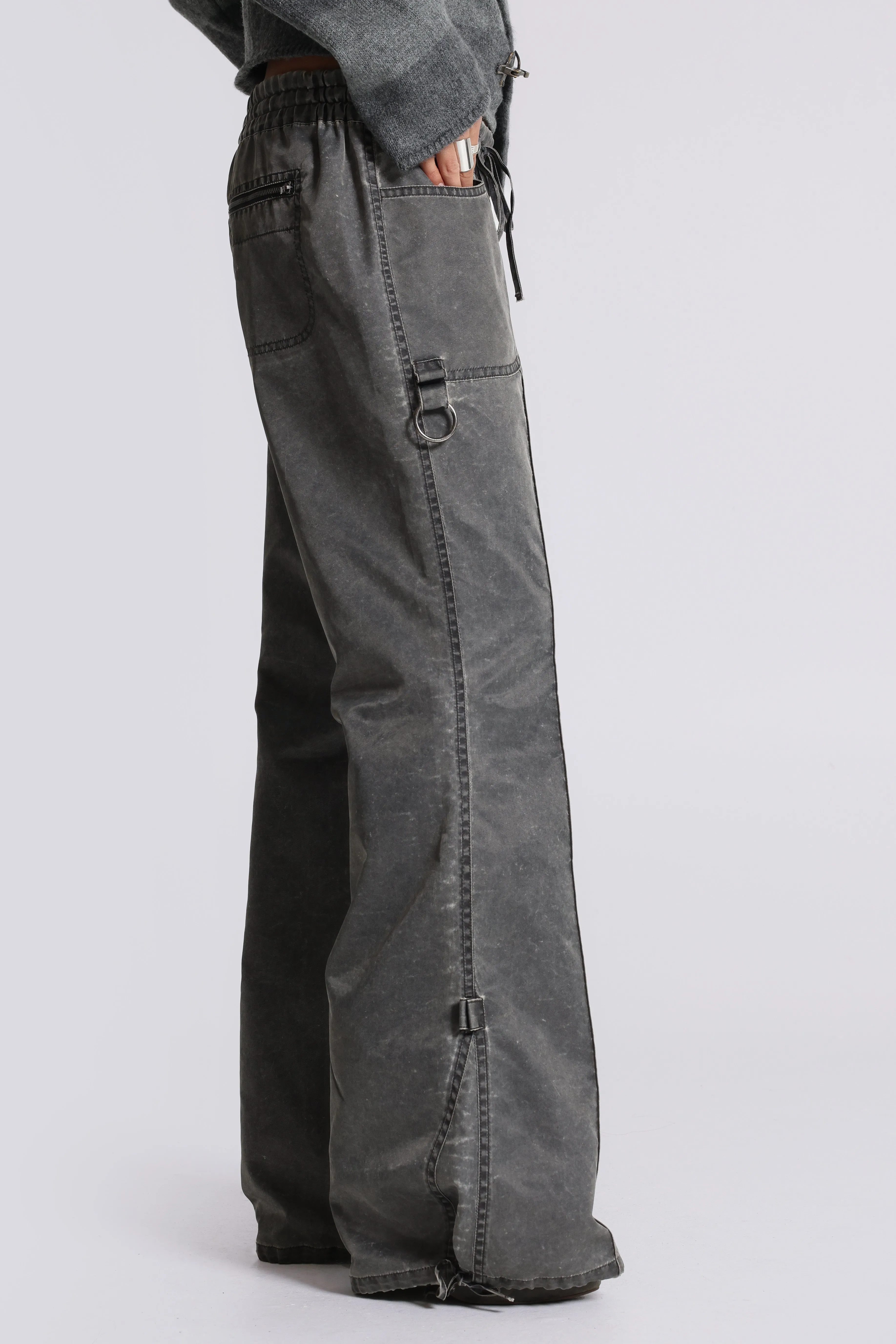 Vire Washed Satin Bootcut Cargos sold by Jaded London product image thumbnail 2