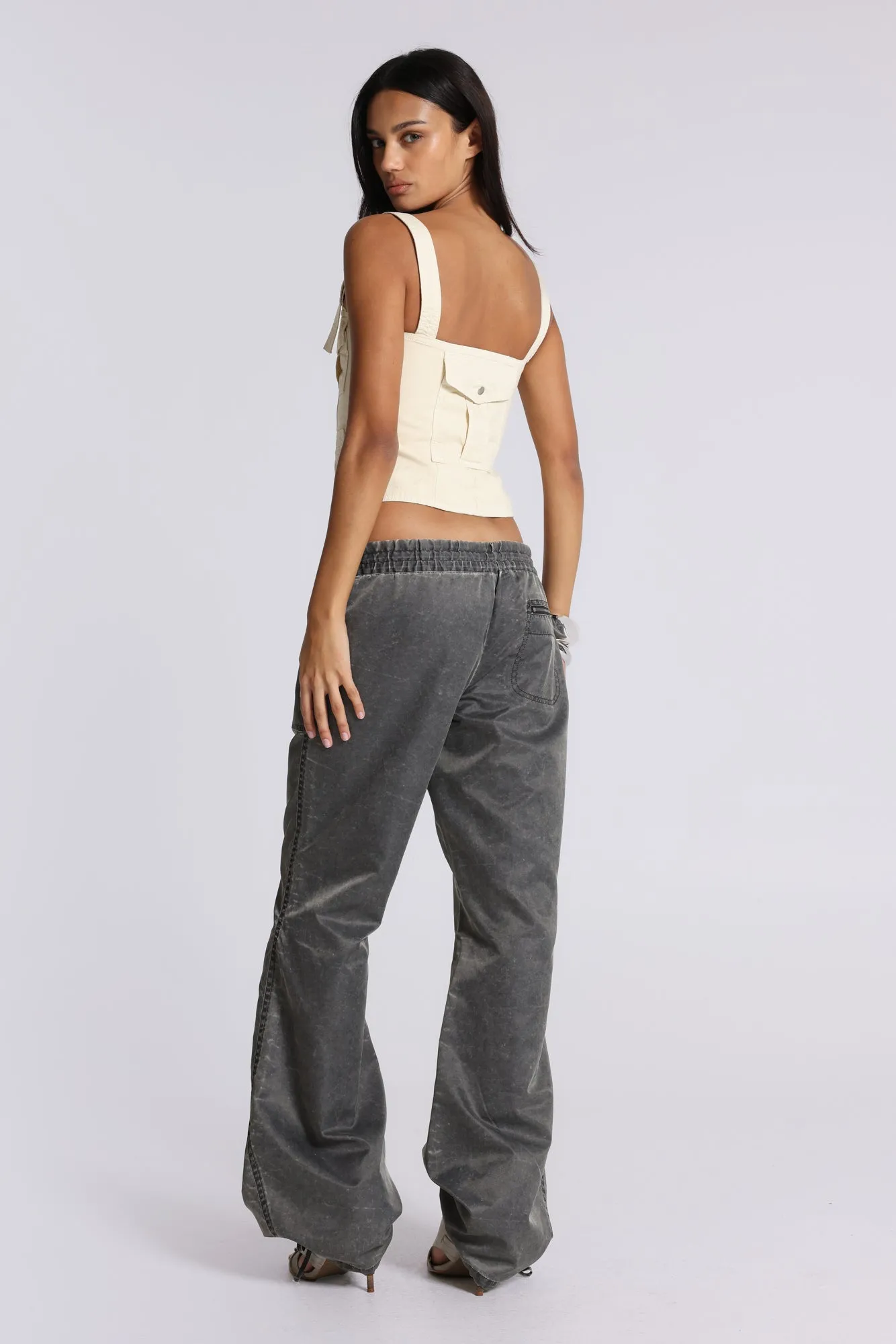 Vire Washed Satin Bootcut Cargos sold by Jaded London product image thumbnail 3