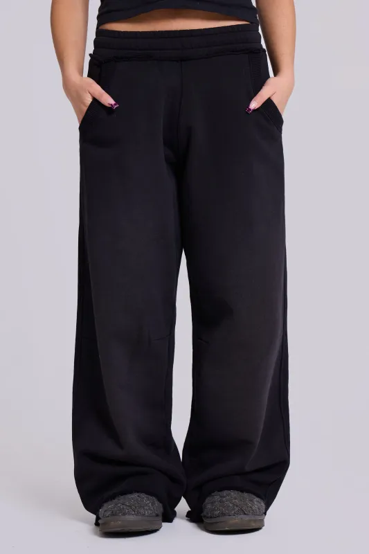 Petite Black Baggy Monster Joggers sold by Jaded London