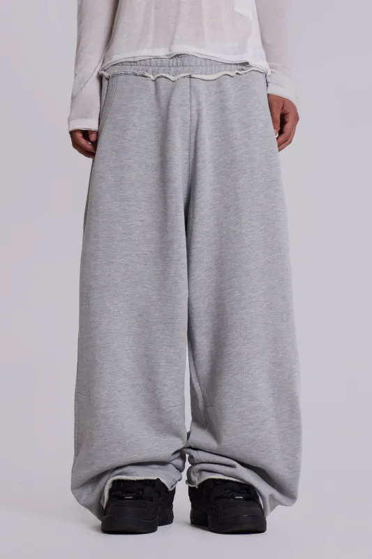 Grey Marl Baggy Monster Joggers sold by Jaded London