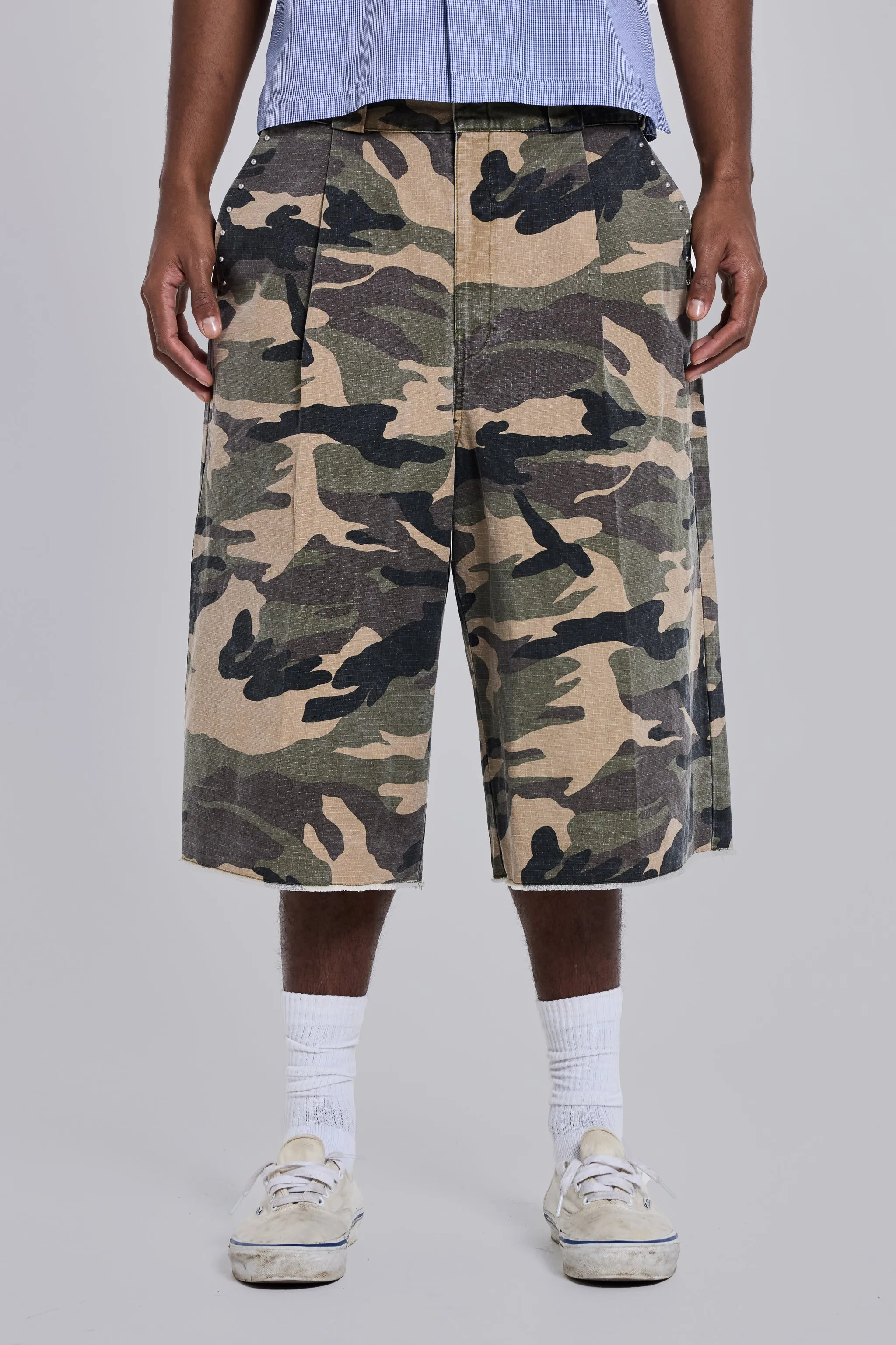 Ripstop Camo XL Goliath Shorts sold by Jaded London