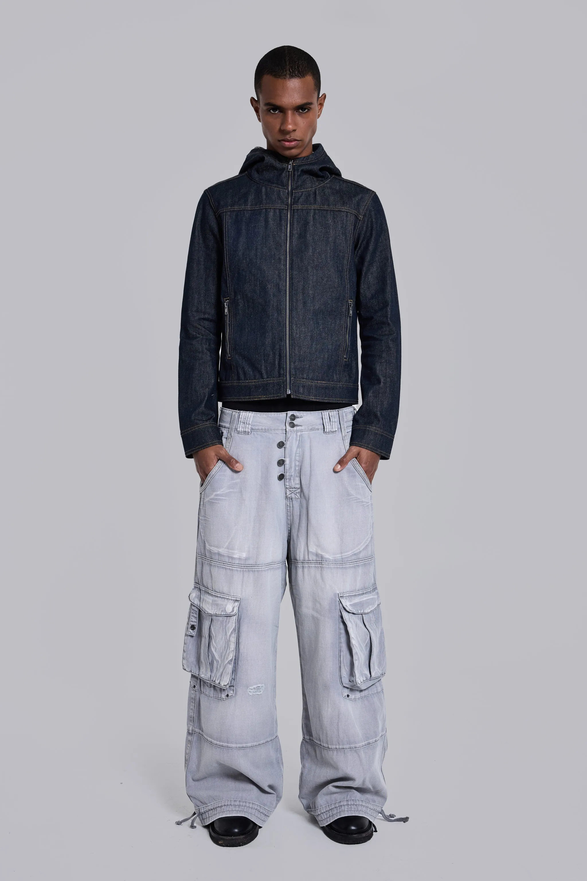 Indigo Bedrock Denim Jacket sold by Jaded London product image thumbnail 2