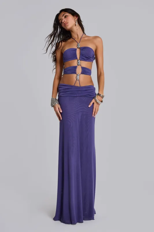 Amara Strappy Maxi Dress with Metal Trims made by Jaded London