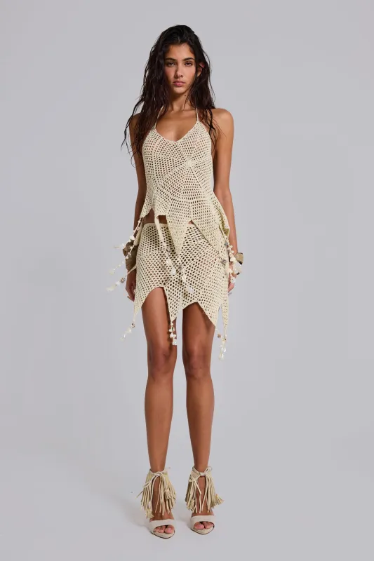 Ursule Crochet Top with Real Shell sold by Jaded London