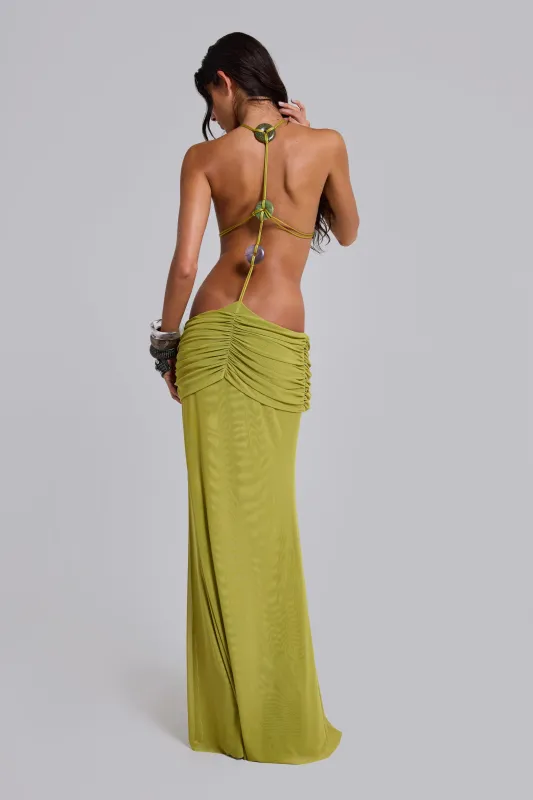 Darlyn Draped Backless Maxi Dress made by Jaded London