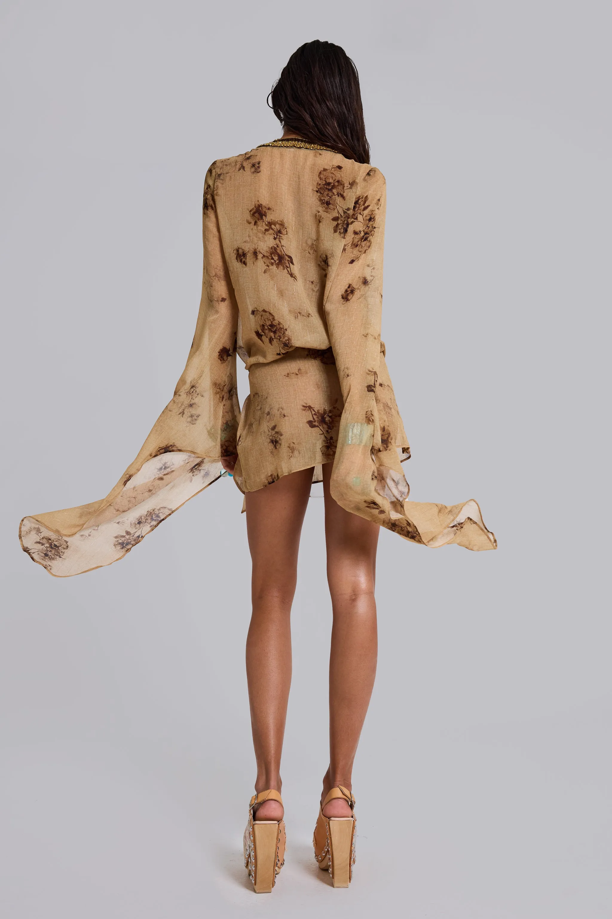 Iberis Chiffon Wrap Mini Dress sold by Jaded London product image thumbnail 3