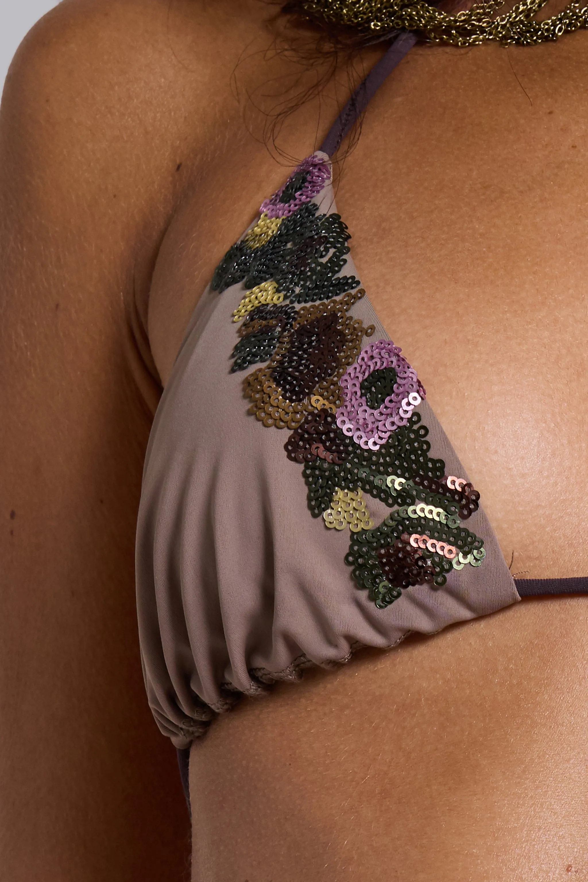 Dalya Sequin Triangle Bikini Top sold by Jaded London product image thumbnail 5