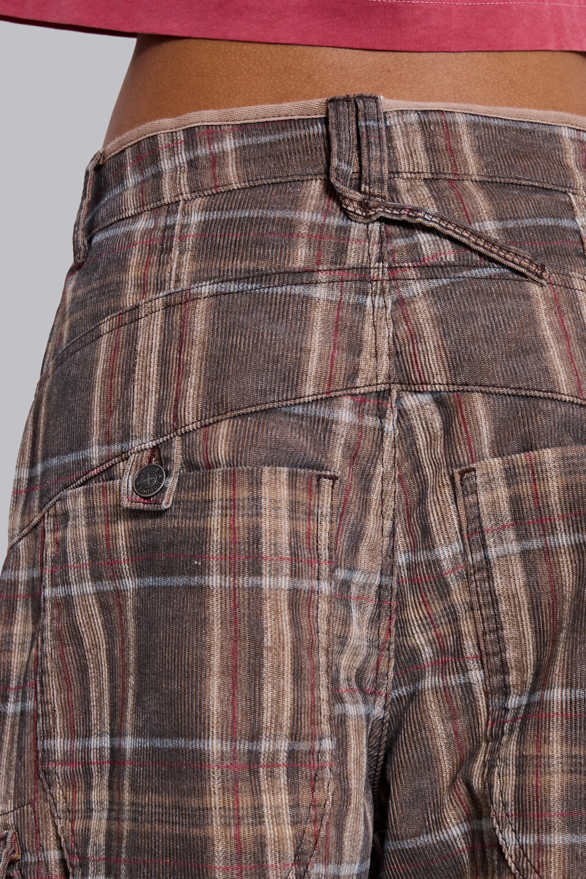 Brown Check Cadet Cargos sold by Jaded London product image thumbnail 4