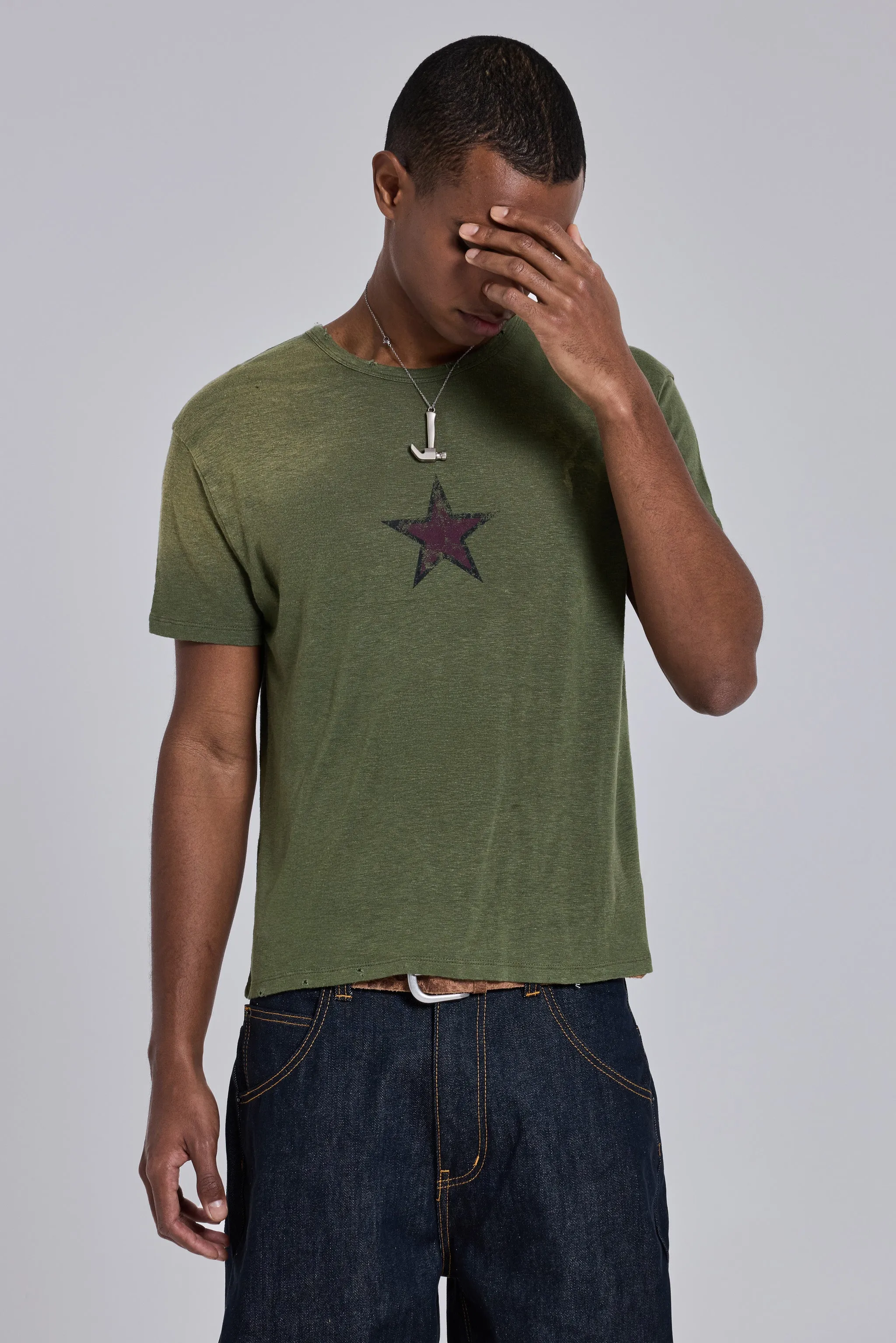 Green Star Sun Faded T-Shirt sold by Jaded London product image thumbnail 5