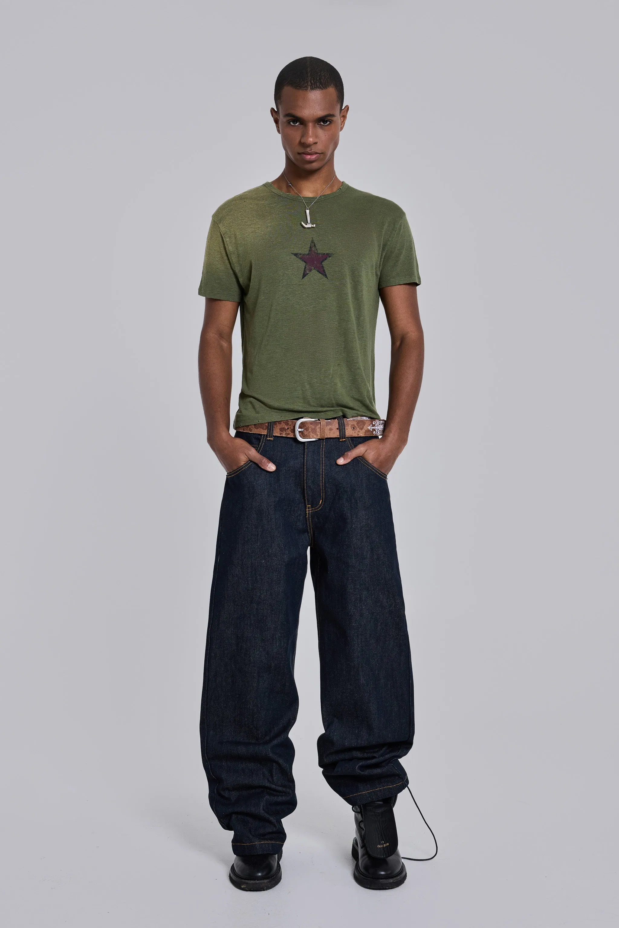 Green Star Sun Faded T-Shirt sold by Jaded London product image thumbnail 2