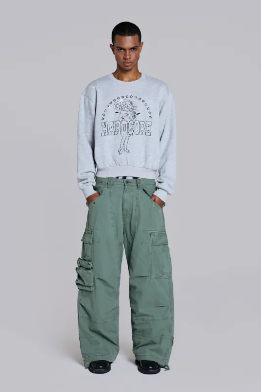 Utility Khaki Cargo Pants made by Jaded London