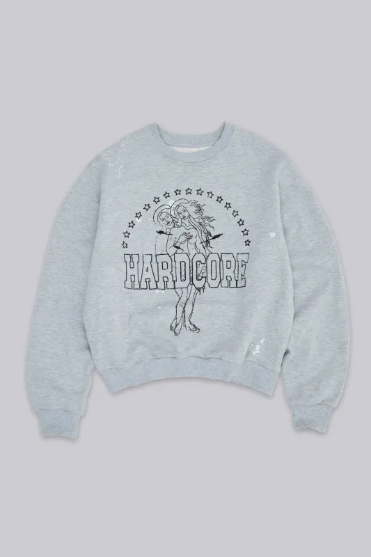 Hardcore Crew Neck Sweatshirt made by Jaded London