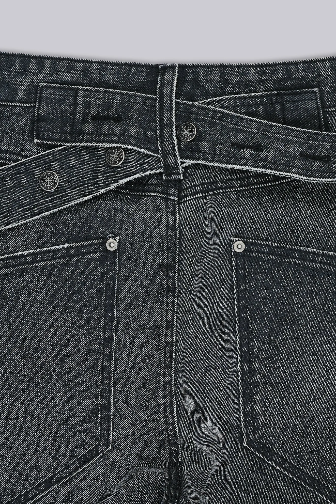 Black Cinch Colossus Jorts sold by Jaded London product image thumbnail 4