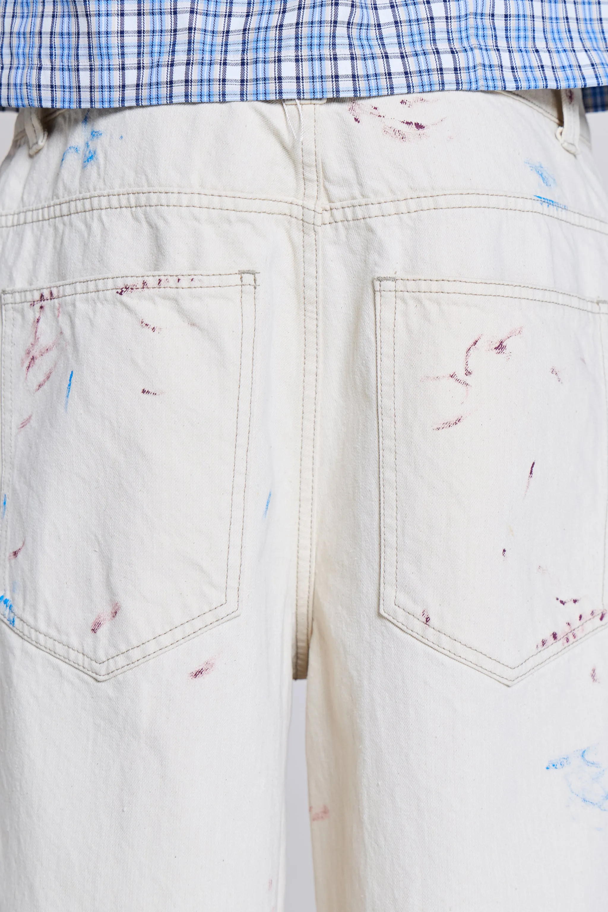 Ecru Paint Colossus Jorts sold by Jaded London product image thumbnail 2
