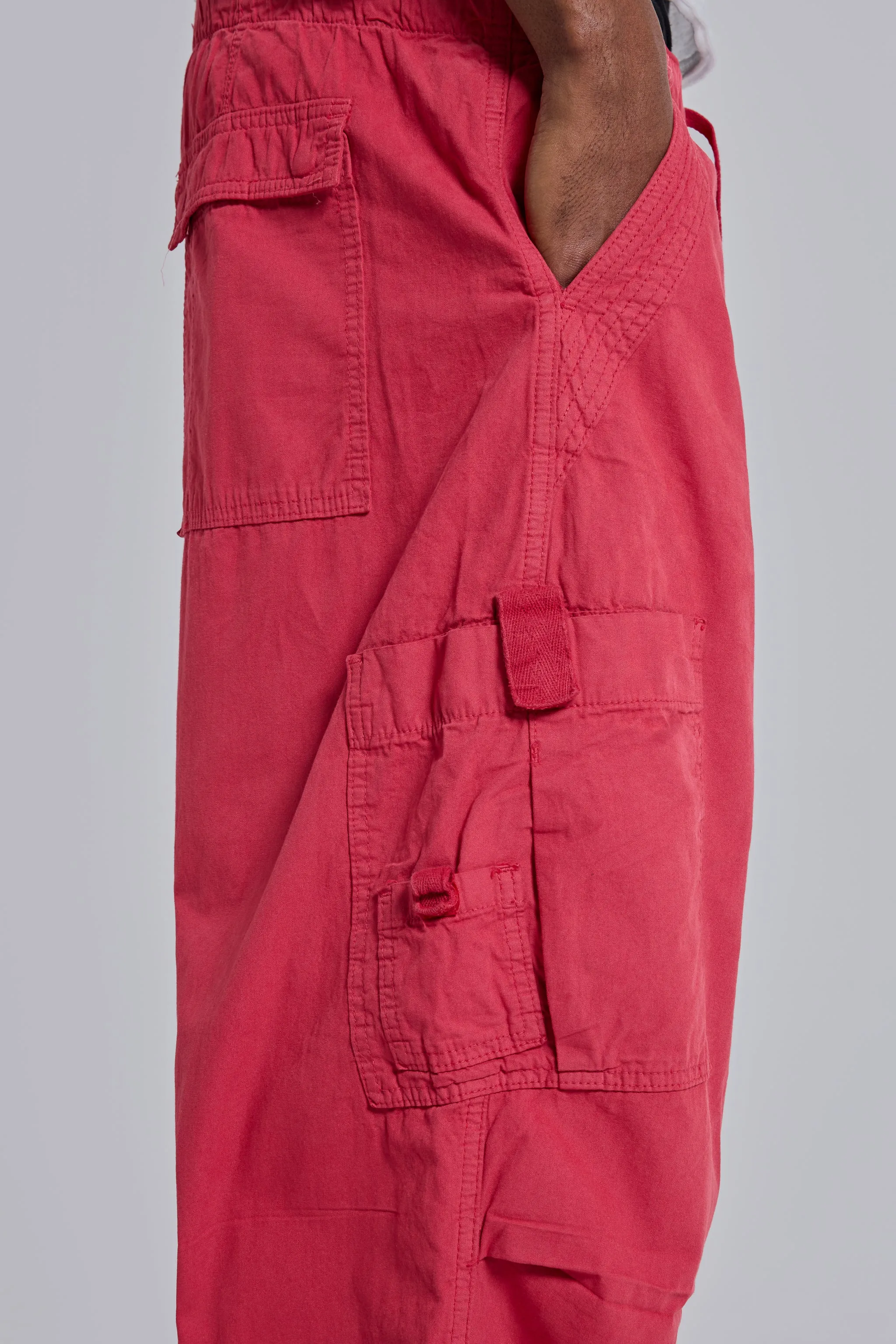 Red Parachute Cargo Pants sold by Jaded London product image thumbnail 4