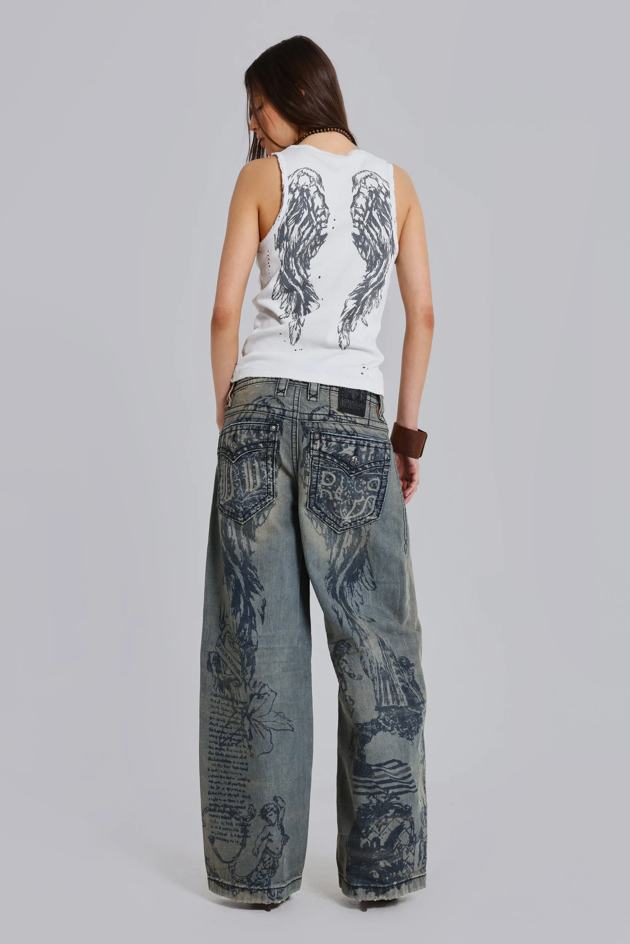 Rock Revival Angel Studded Vest sold by Jaded London
