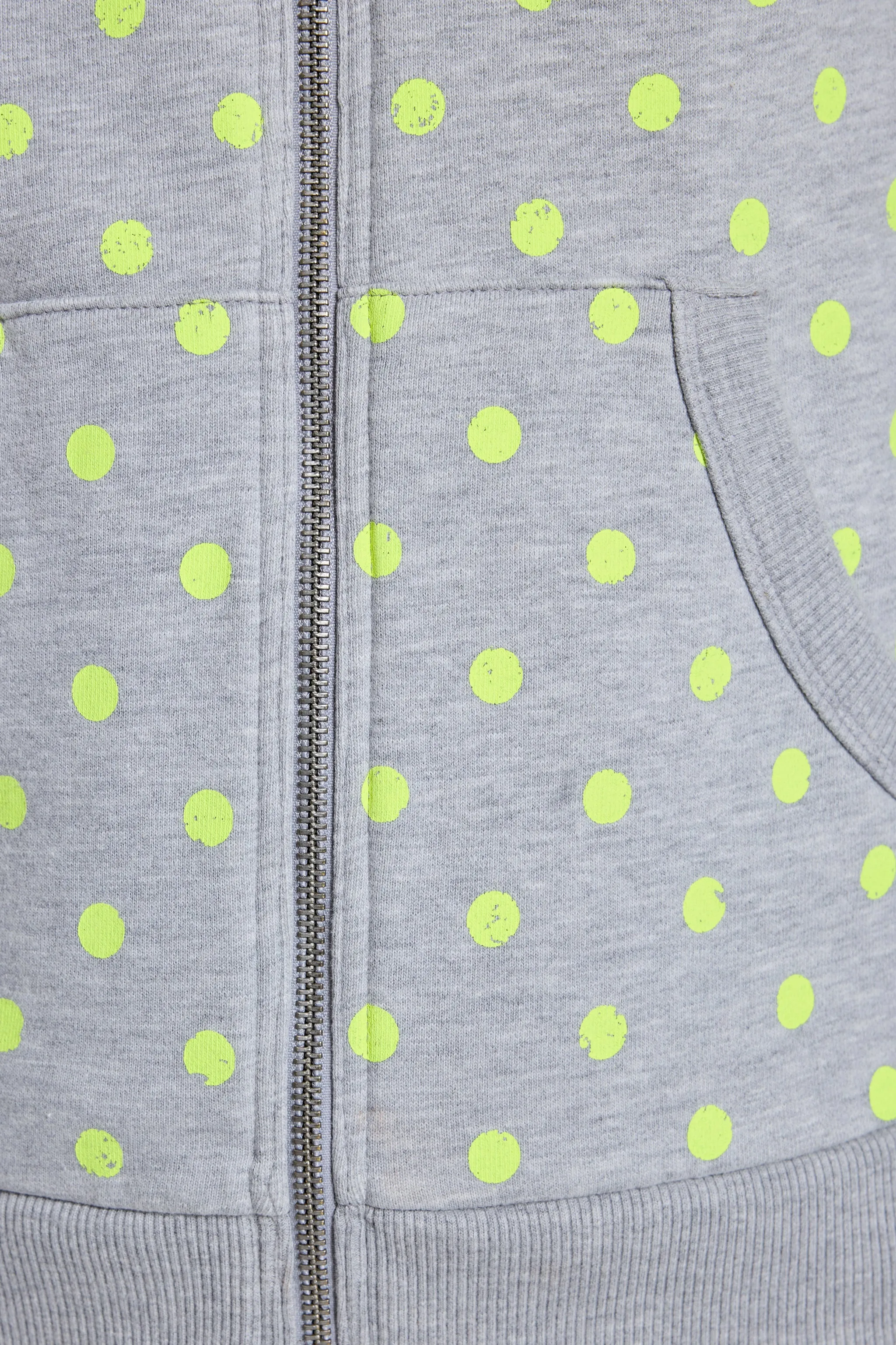 NEON AND GREY POLKADOT ZIP THROUGH MINI MONSTER HOODIE sold by Jaded London product image thumbnail 4