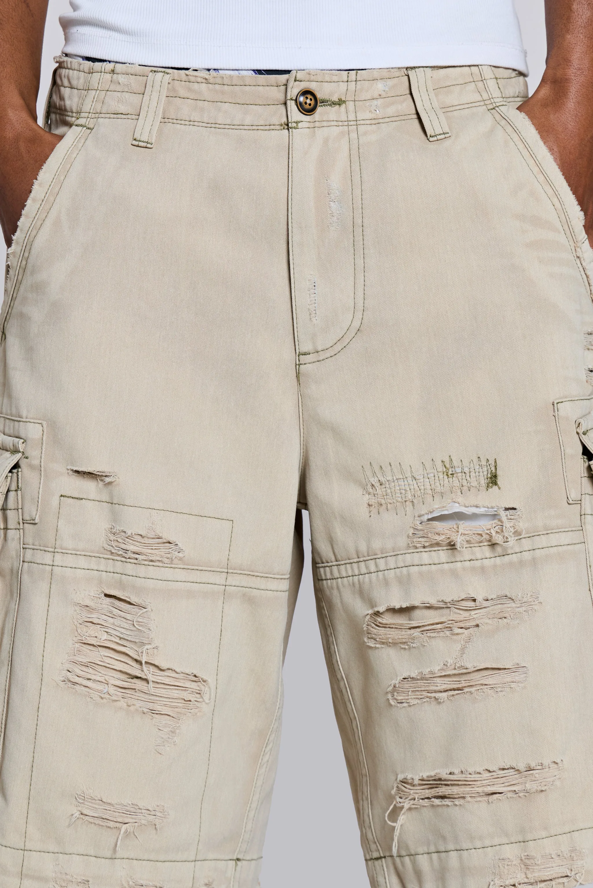Sand Cargo Shorts sold by Jaded London product image thumbnail 5
