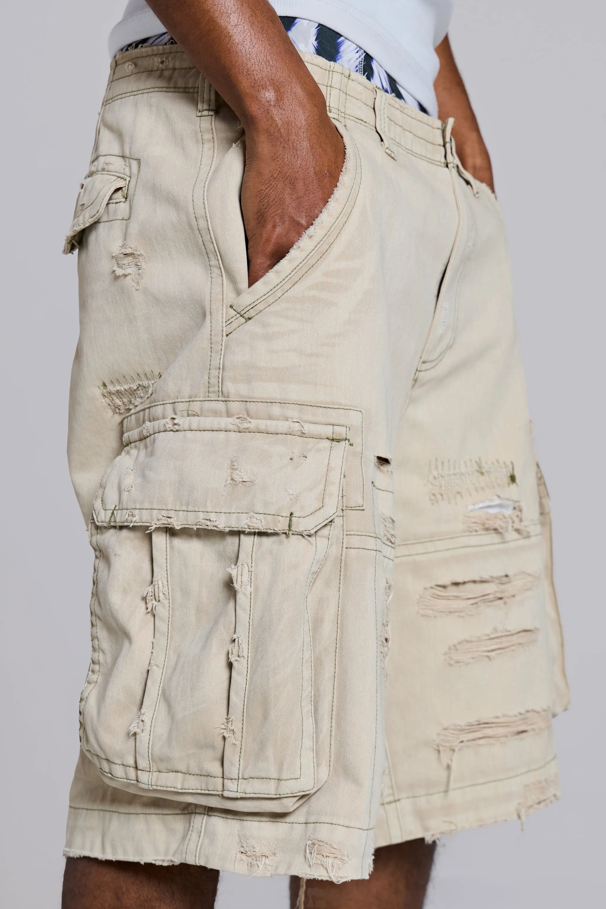 Sand Cargo Shorts sold by Jaded London product image thumbnail 3