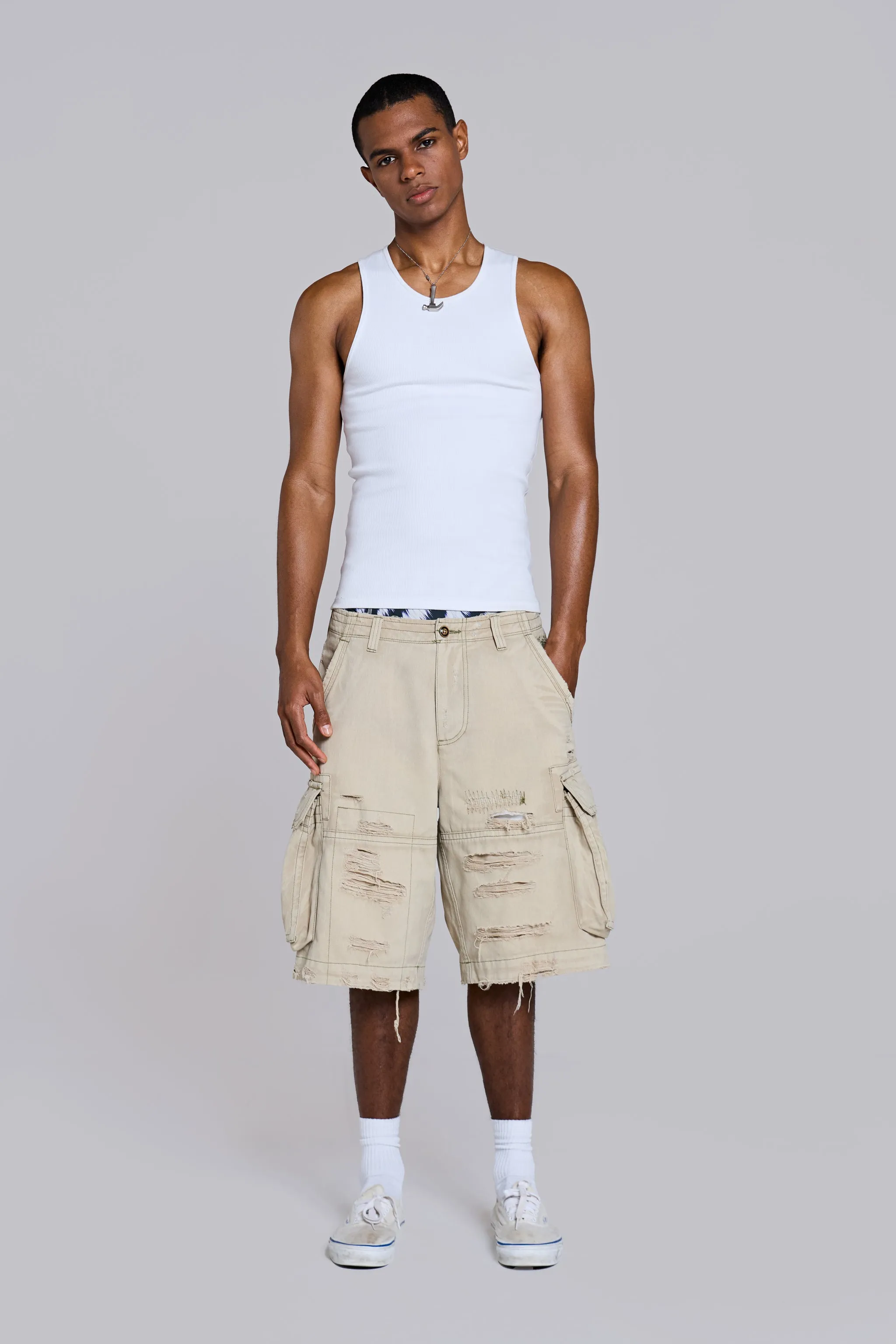 Sand Cargo Shorts sold by Jaded London product image thumbnail 2