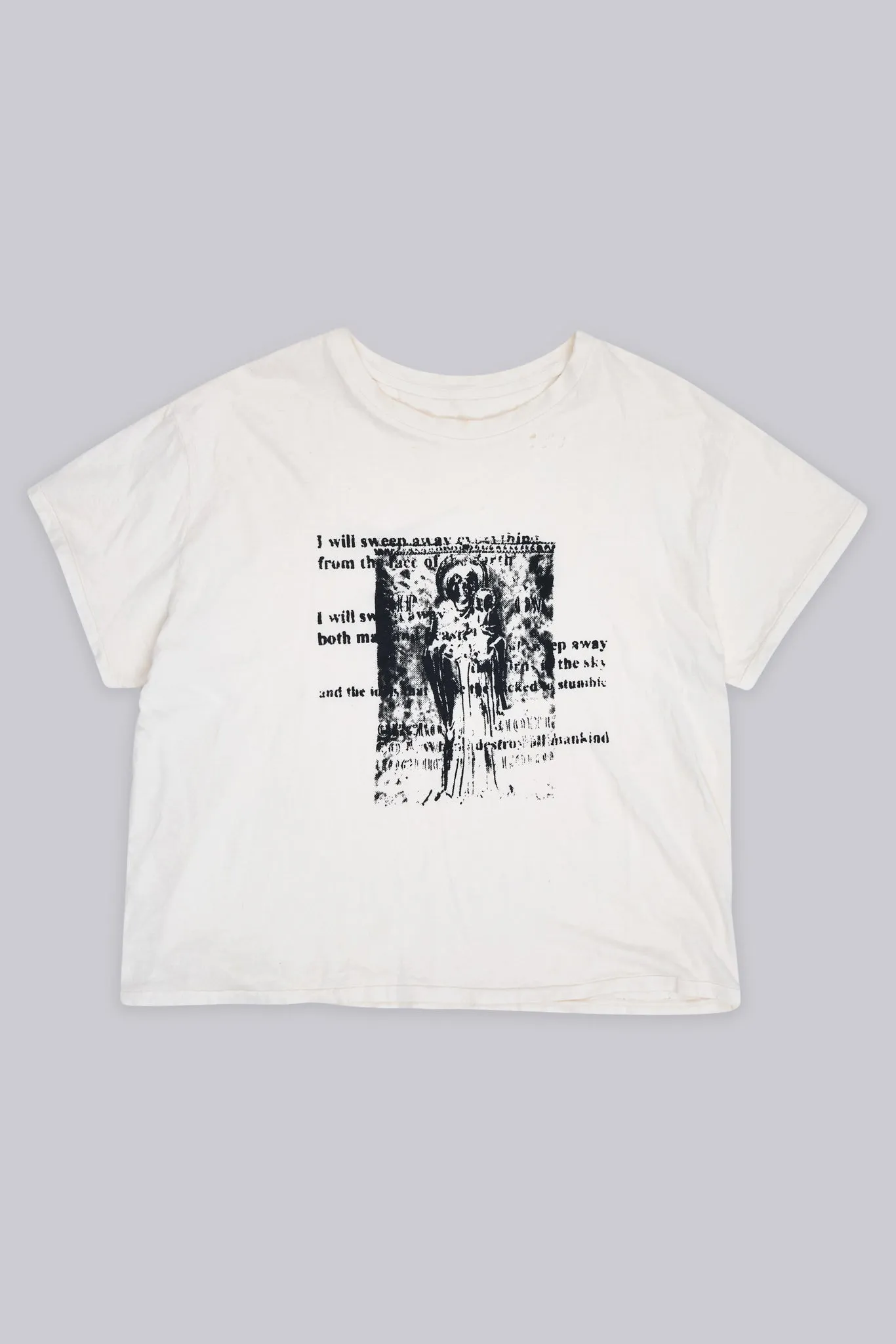 White Etching Cropped T-Shirt sold by Jaded London product image thumbnail 5