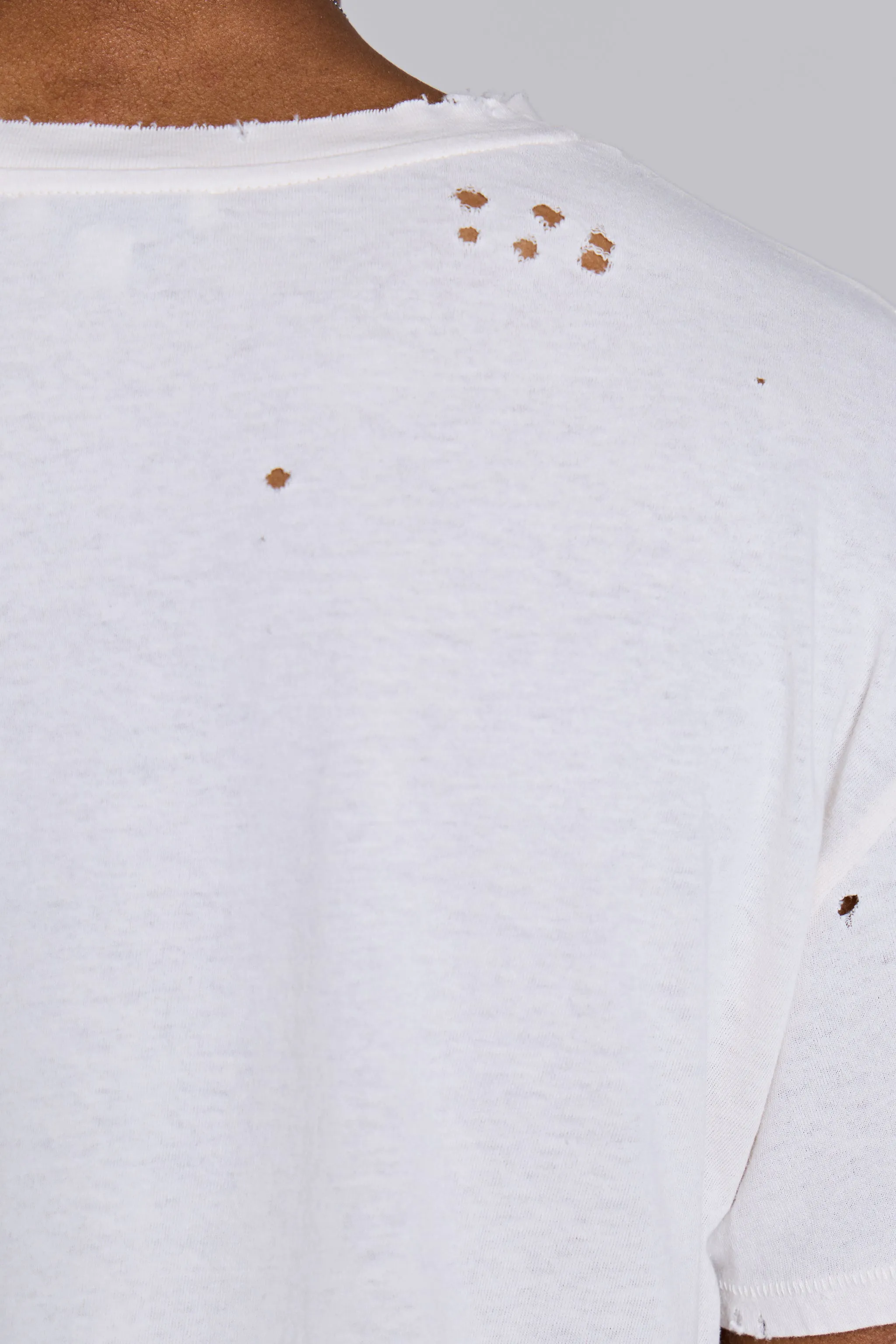 White Etching Cropped T-Shirt sold by Jaded London product image thumbnail 4