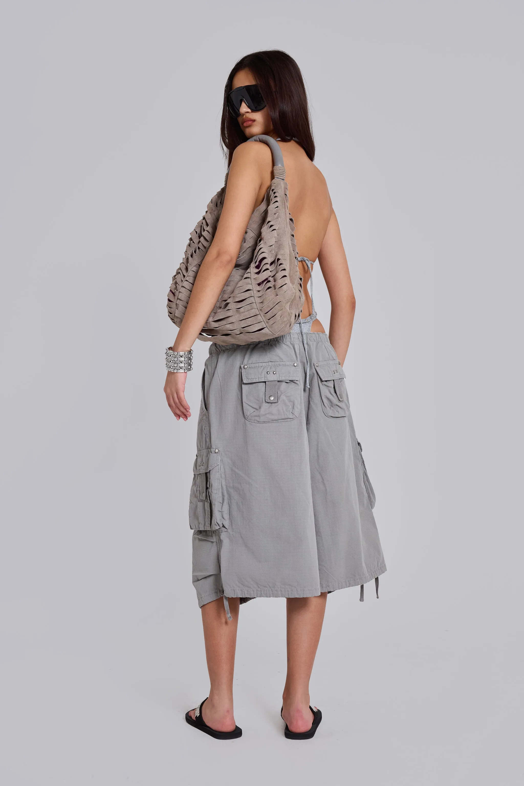 Dove XL Parachute Shorts sold by Jaded London product image thumbnail 4