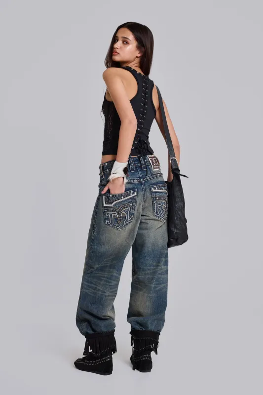 Rock Revival Heavy Stud Jeans made by Jaded London