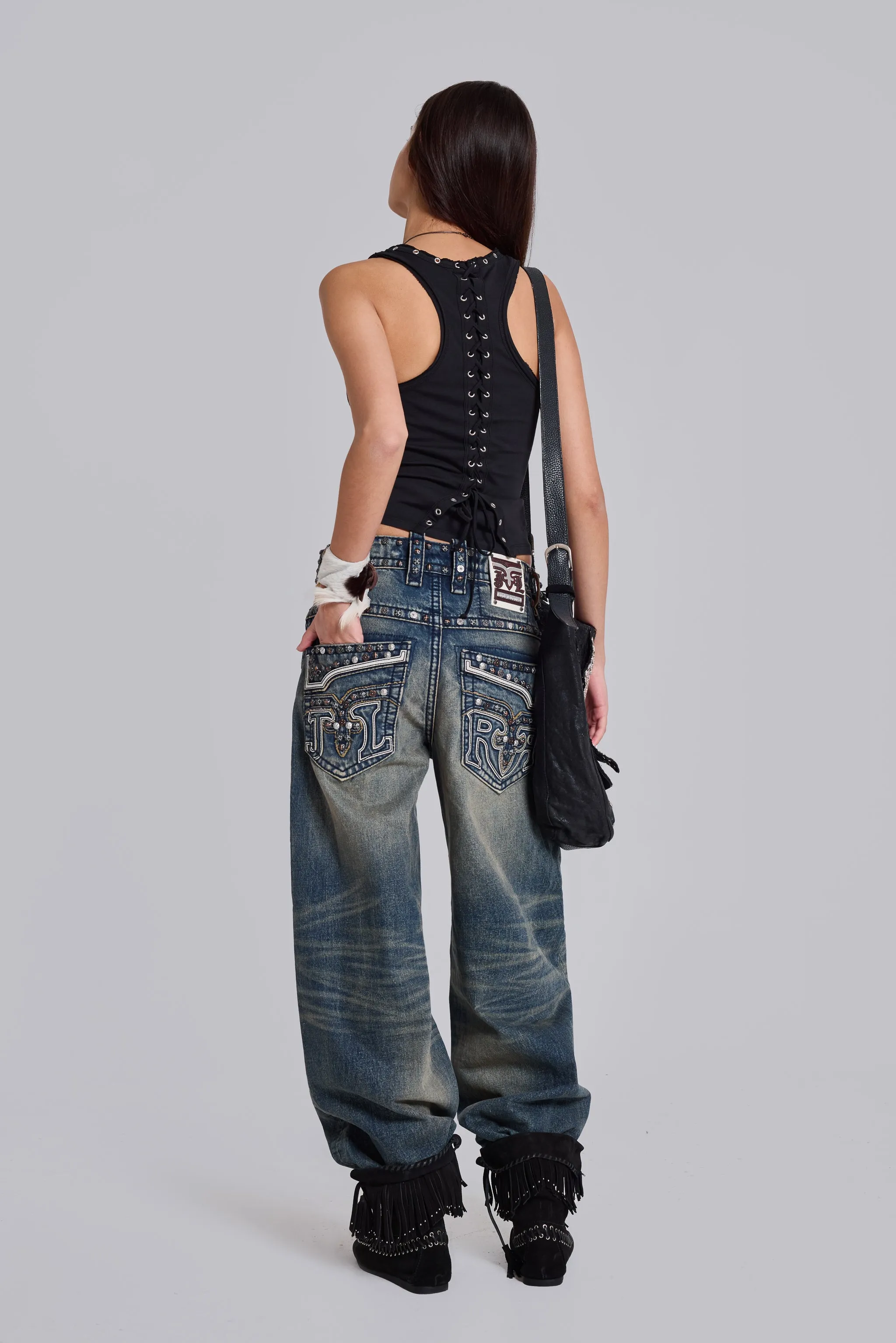 Rock Revival Heavy Stud Jeans sold by Jaded London product image thumbnail 5