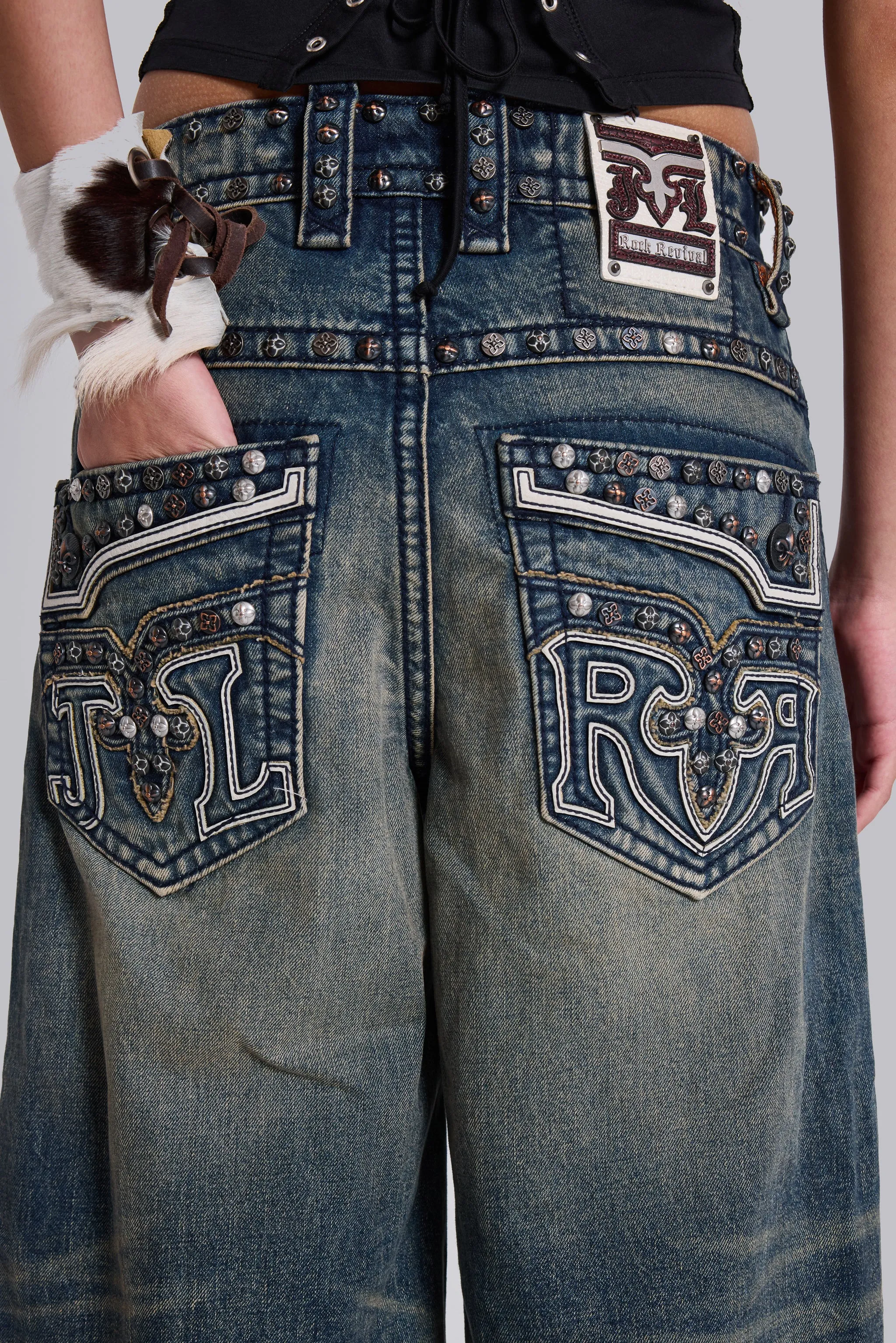 Rock Revival Heavy Stud Jeans sold by Jaded London product image thumbnail 2
