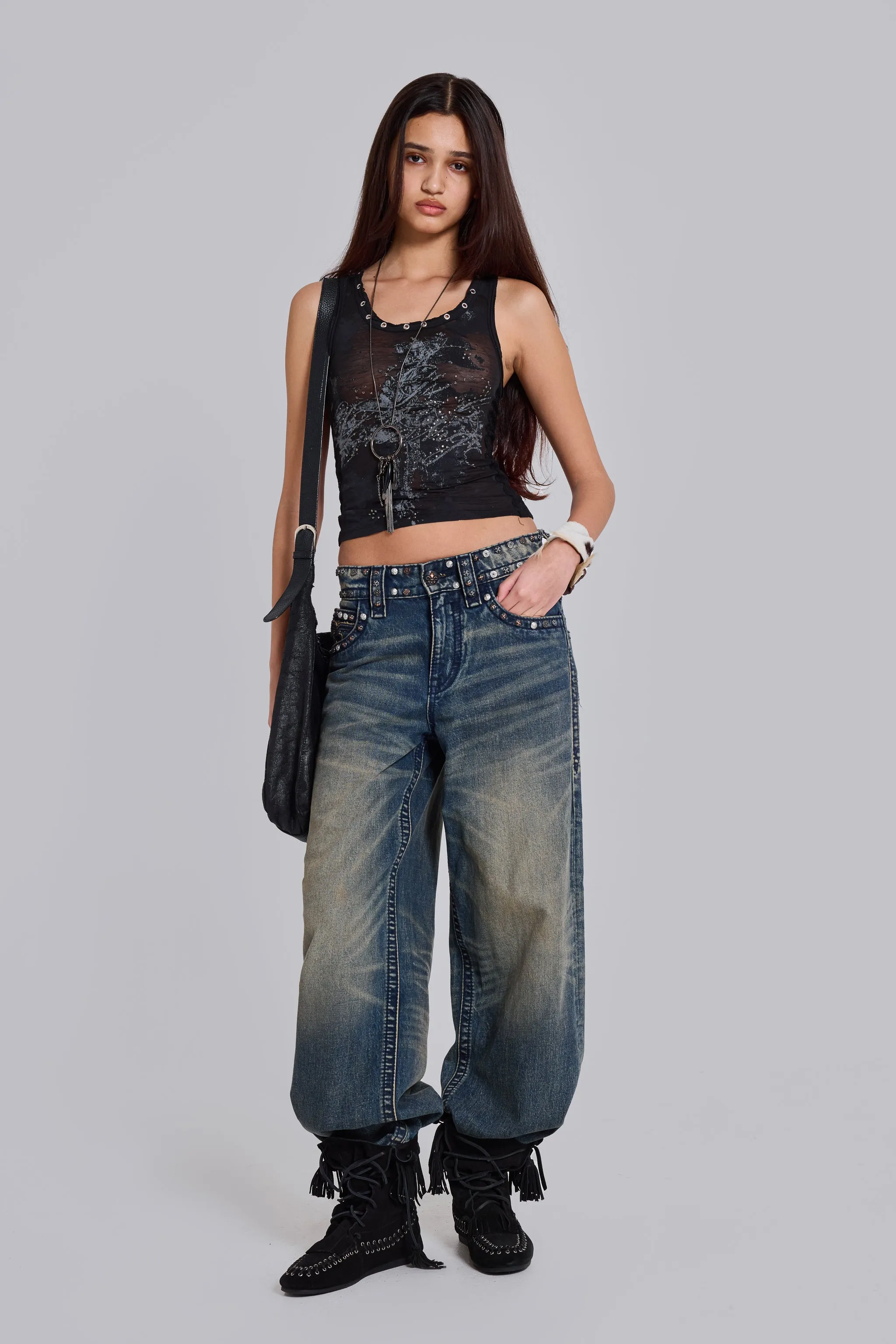 Rock Revival Heavy Stud Jeans sold by Jaded London product image thumbnail 3