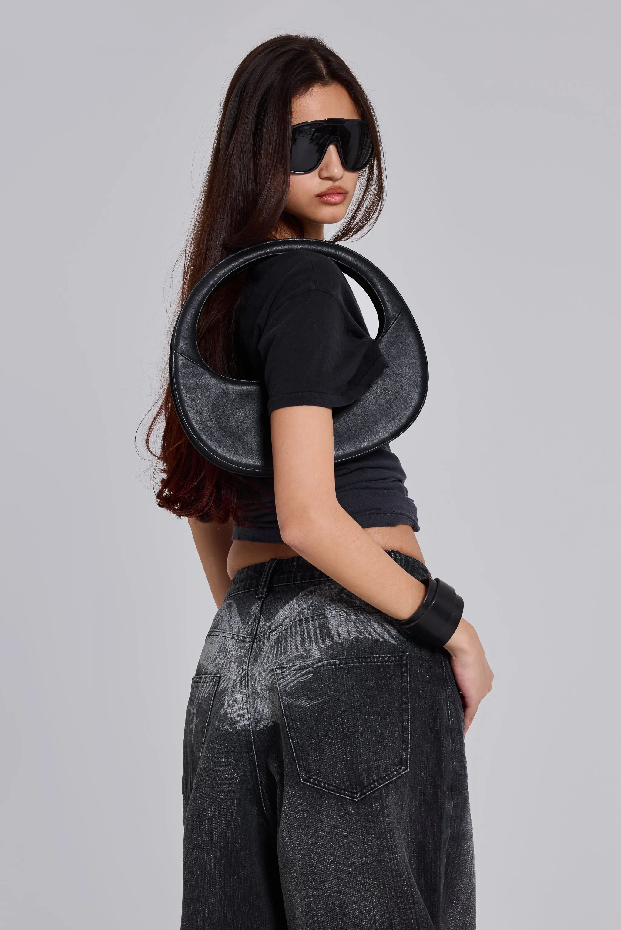 Black Falcon XL Colossus Jeans sold by Jaded London product image thumbnail 5