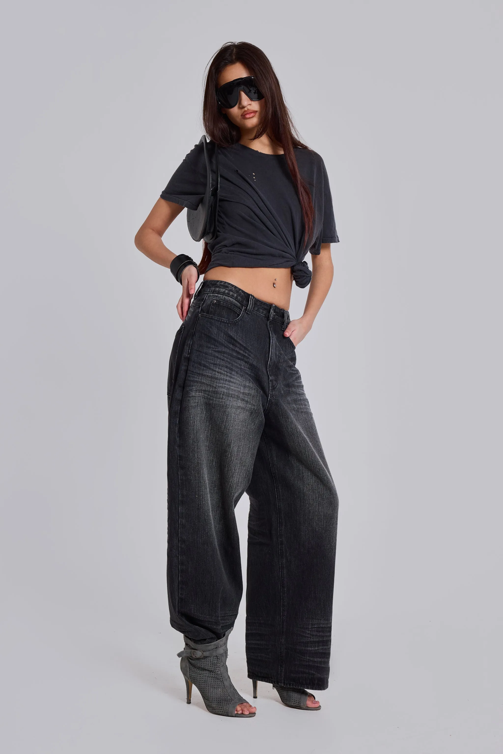 Black Falcon XL Colossus Jeans sold by Jaded London product image thumbnail 3